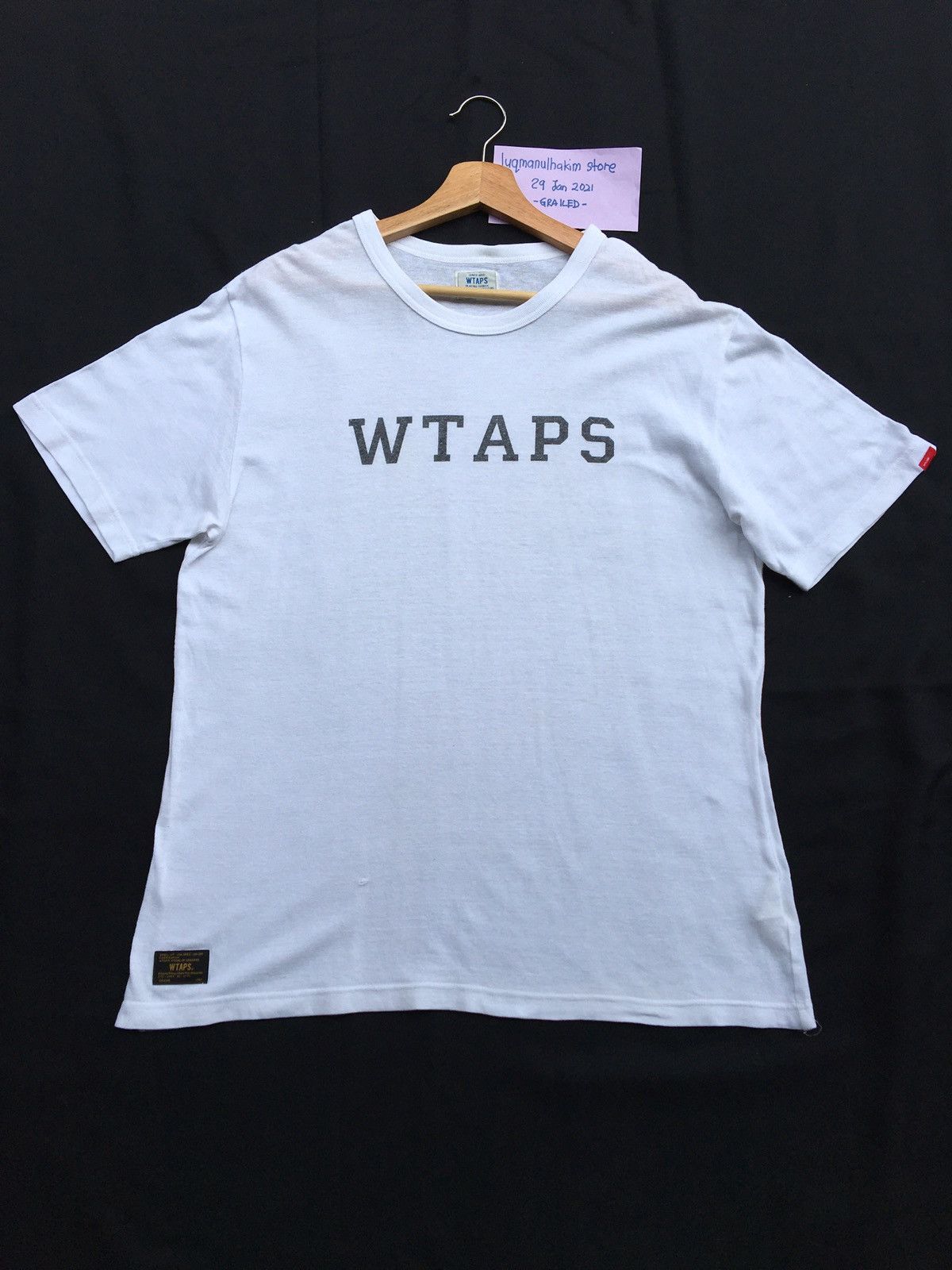 Wtaps Rare WTAPS Spellout White Tshirt Size US M / EU 48-50 / 2 - 1 Thumbnail