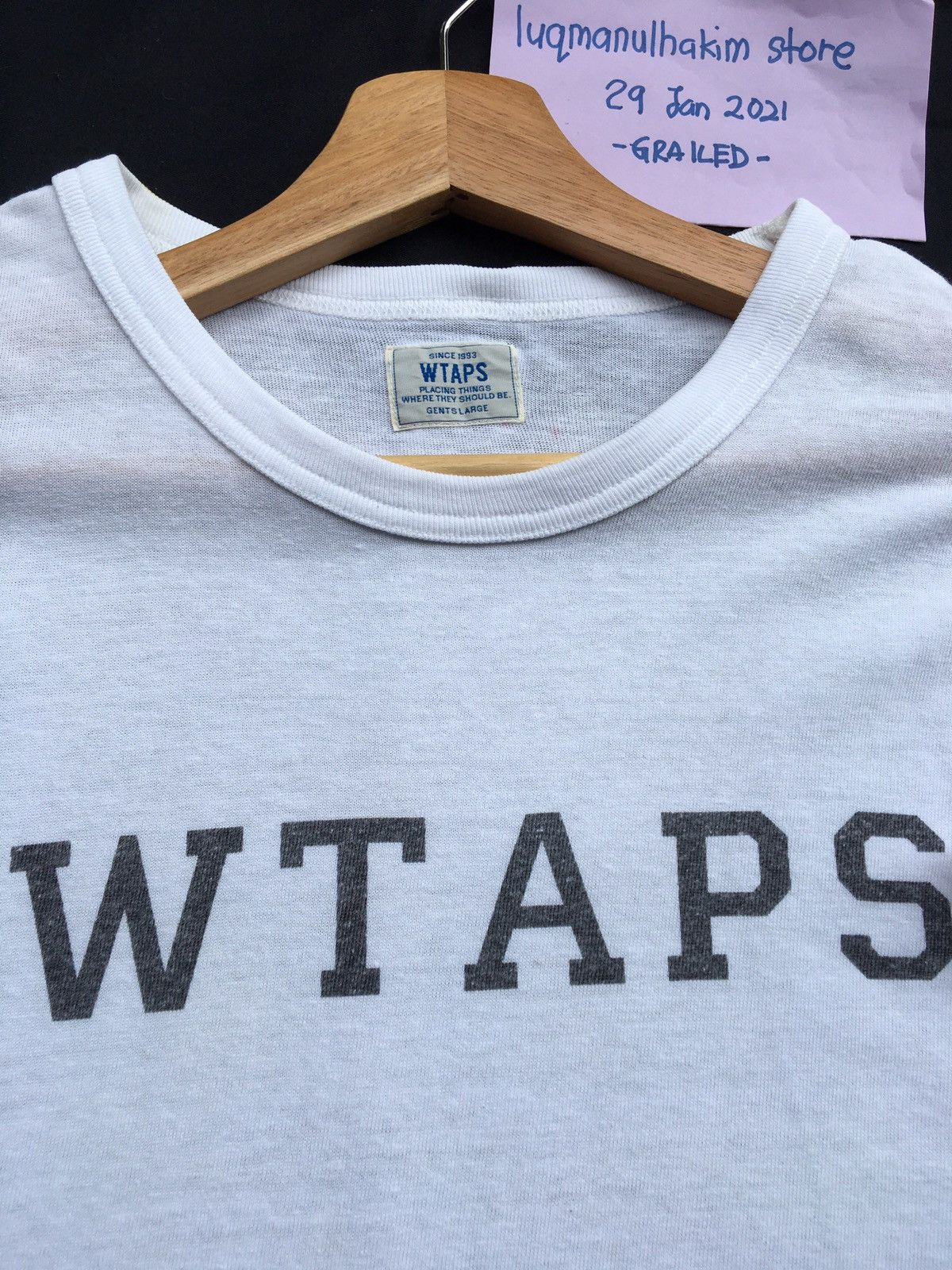 Wtaps Rare WTAPS Spellout White Tshirt Size US M / EU 48-50 / 2 - 9 Thumbnail