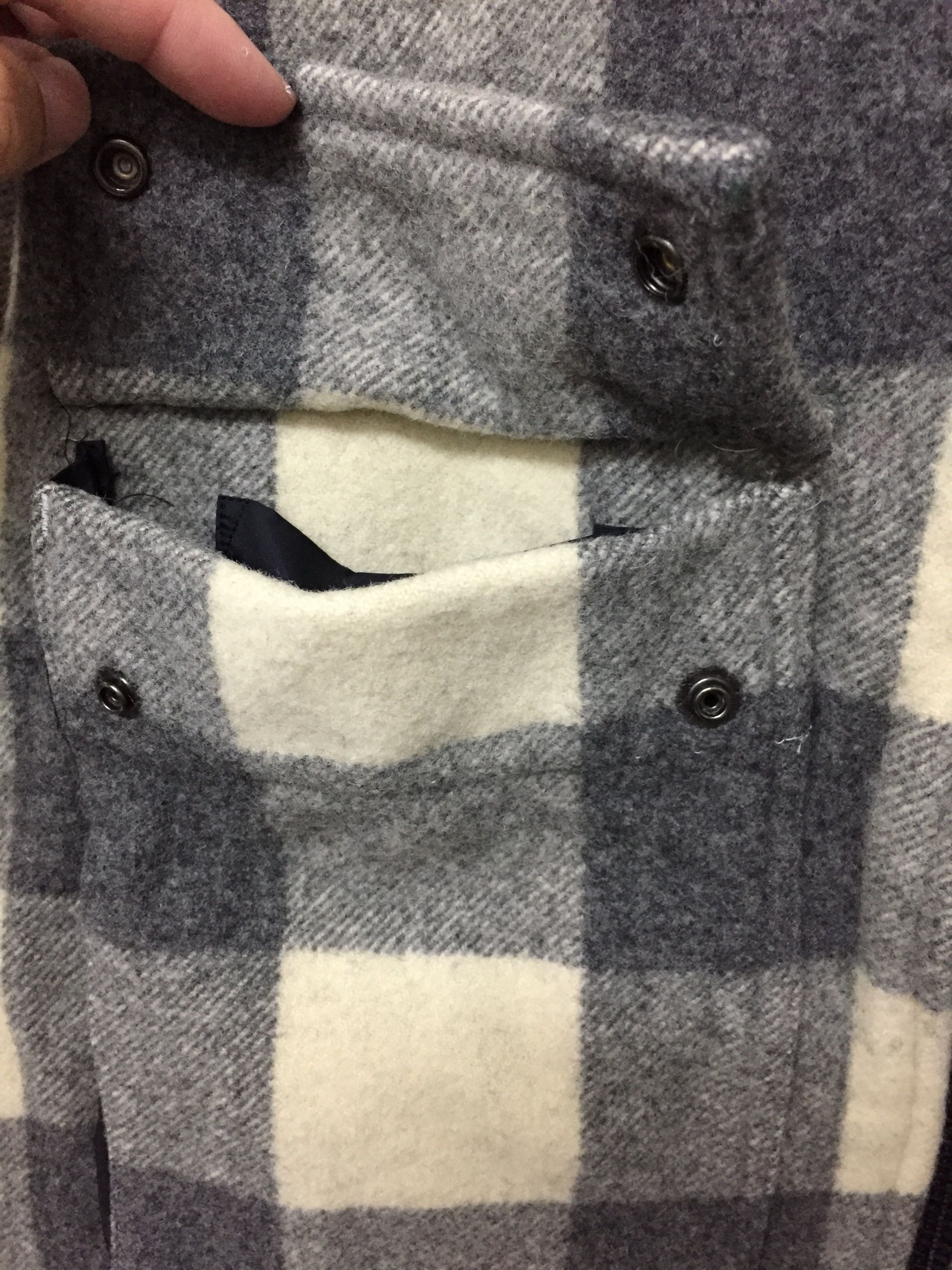 General Research AW1996 Tartan Zipper Heavy Wool Jacket parasite Size US L / EU 52-54 / 3 - 8 Thumbnail