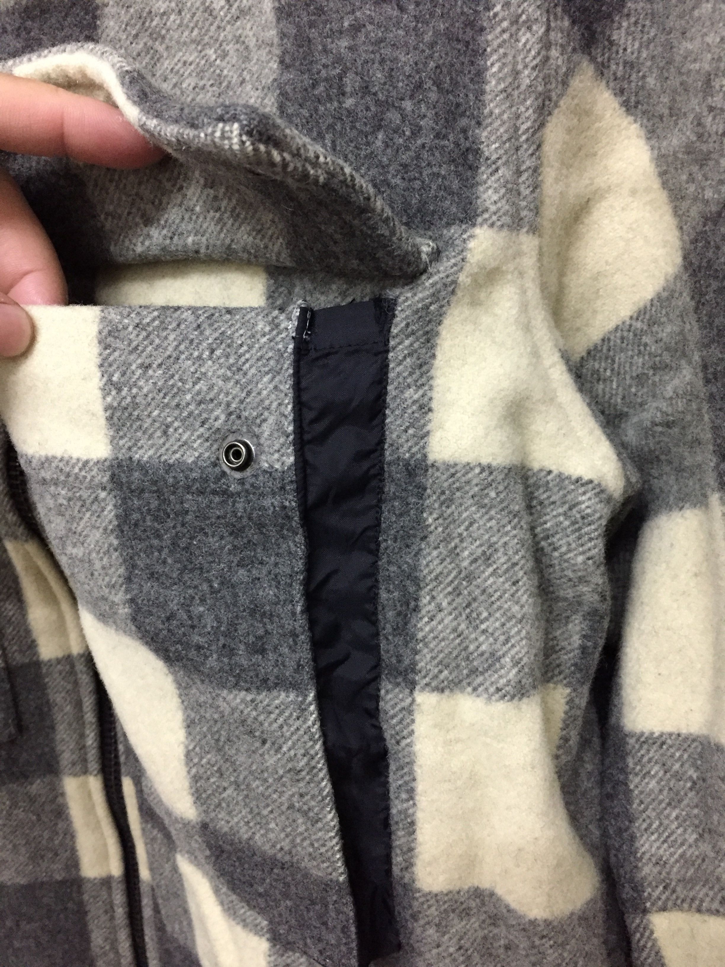 General Research AW1996 Tartan Zipper Heavy Wool Jacket parasite Size US L / EU 52-54 / 3 - 9 Thumbnail