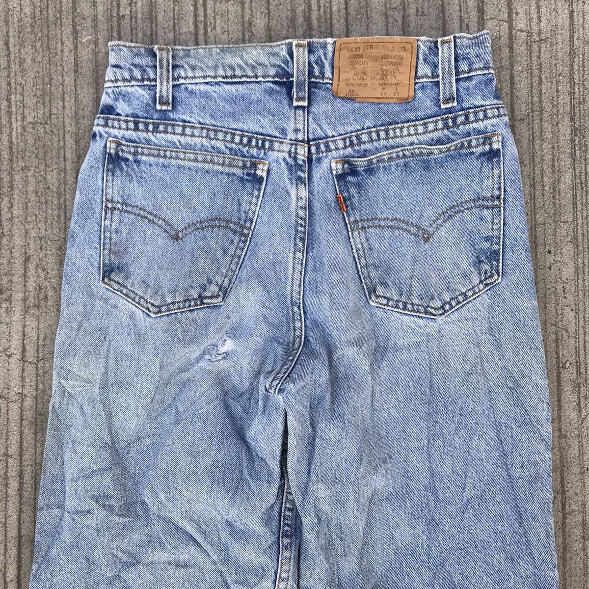 Levi's Vintage 90s Levis 550 Light Wash Denim Baggy Jeans Size US 28 / EU 44 - 10 Thumbnail