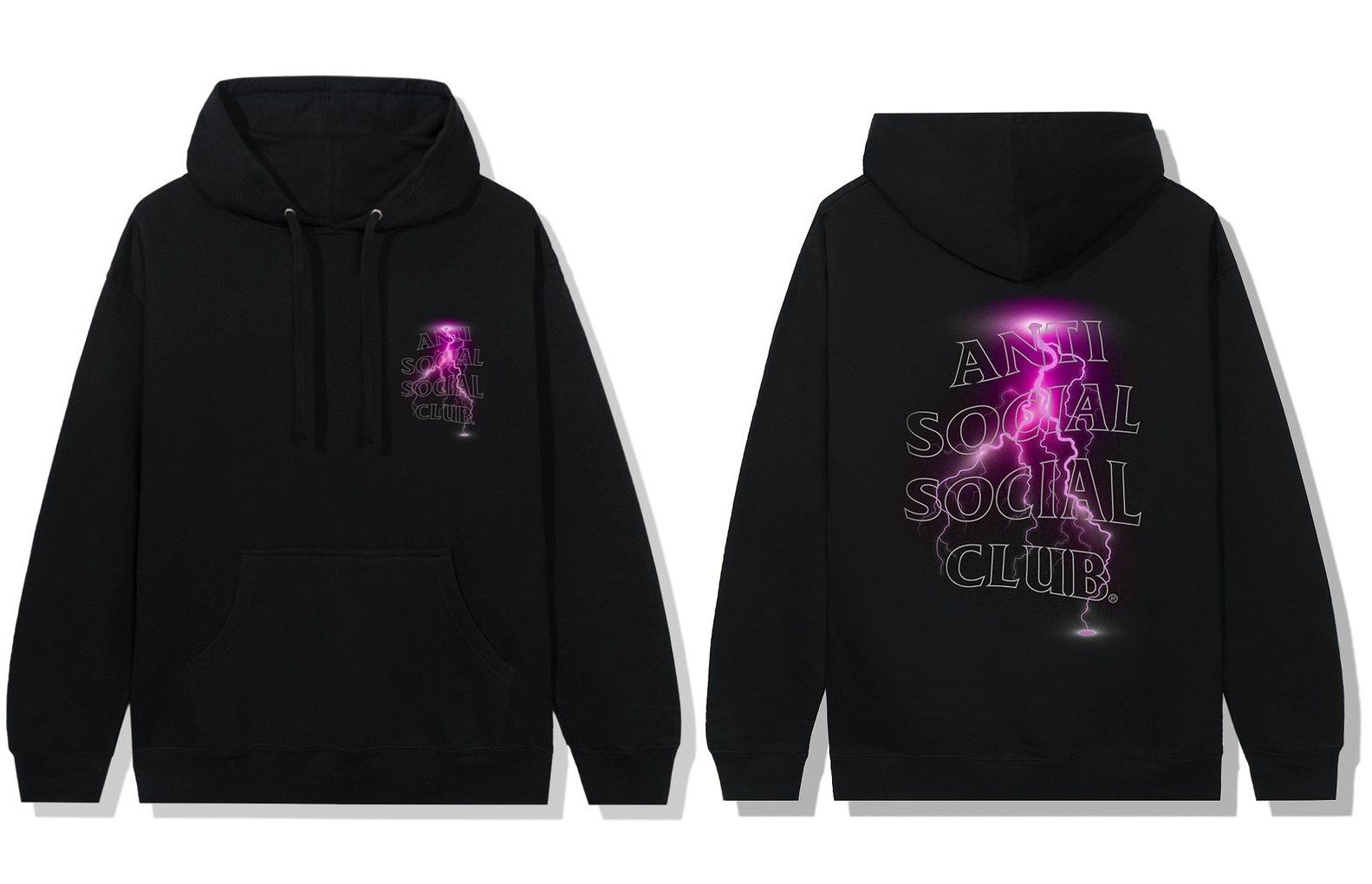 Anti Social Social Club DS AW20 ASSC purple Lightning Logo save your tears hoodie Grailed