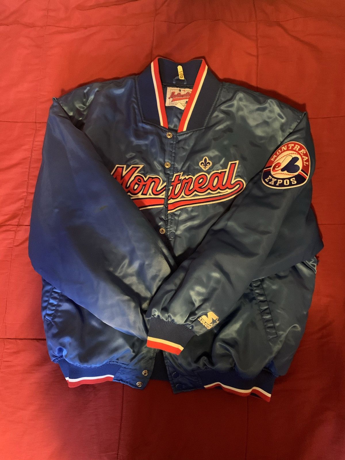 90s Montreal Expos Reversible Button Up Jacket