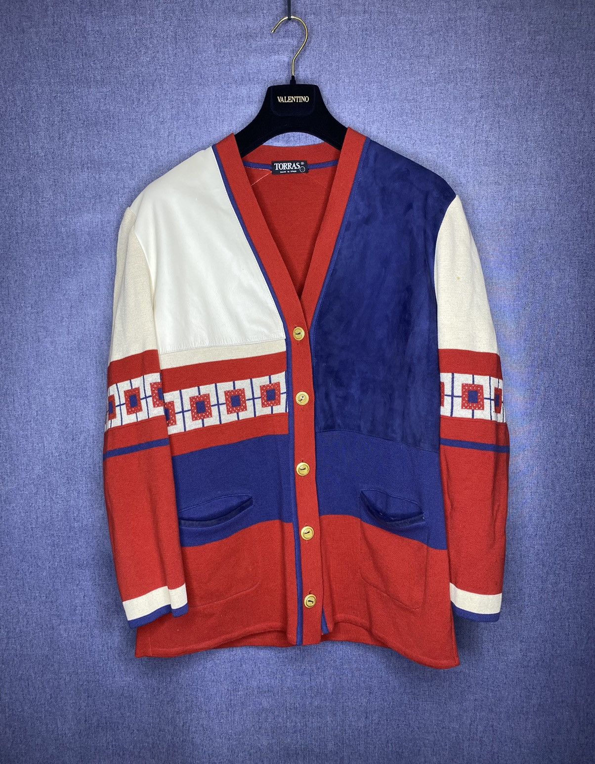 Torras × Vintage Torras vintage jacket cardigan with leather size M Size US M / EU 48-50 / 2 - 1 Thumbnail