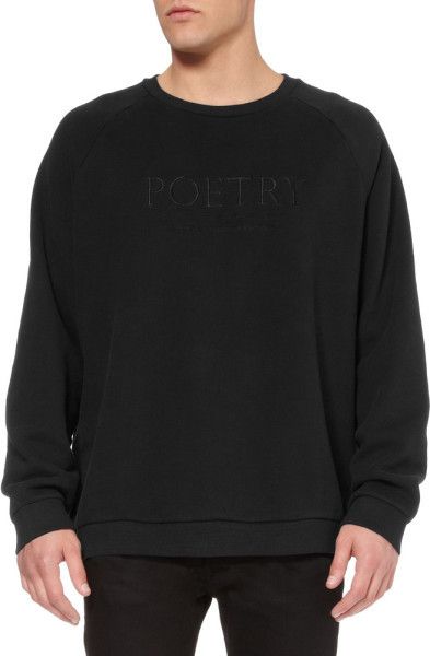 Poetry Embossed Sweatshirt