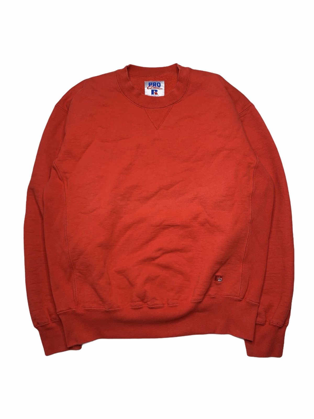 Russell Athletic × Vintage 90’s Red Russell Pro Cotton Sweatshirt Size US M / EU 48-50 / 2 - 1 Thumbnail