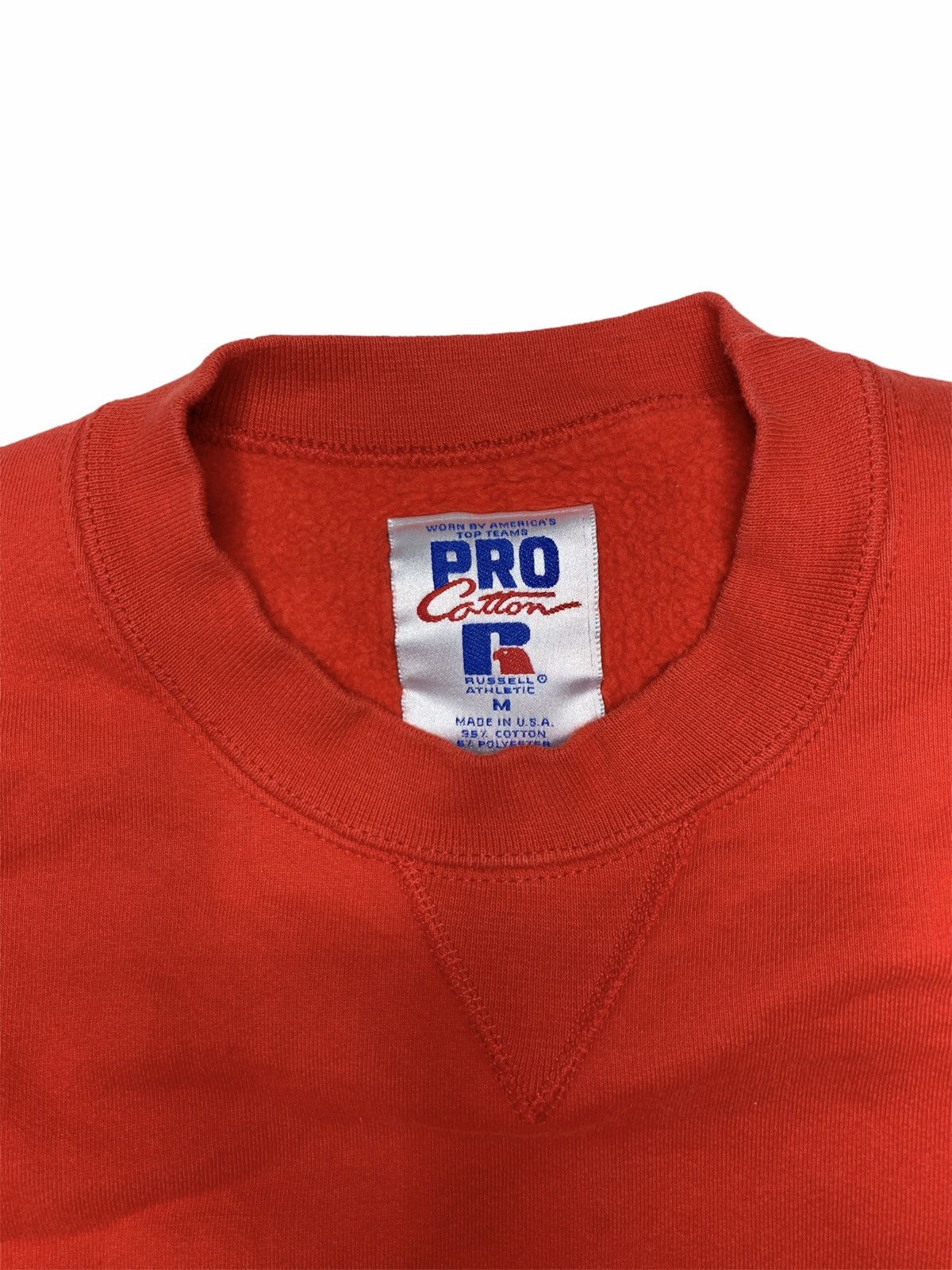 Russell Athletic × Vintage 90’s Red Russell Pro Cotton Sweatshirt Size US M / EU 48-50 / 2 - 3 Thumbnail