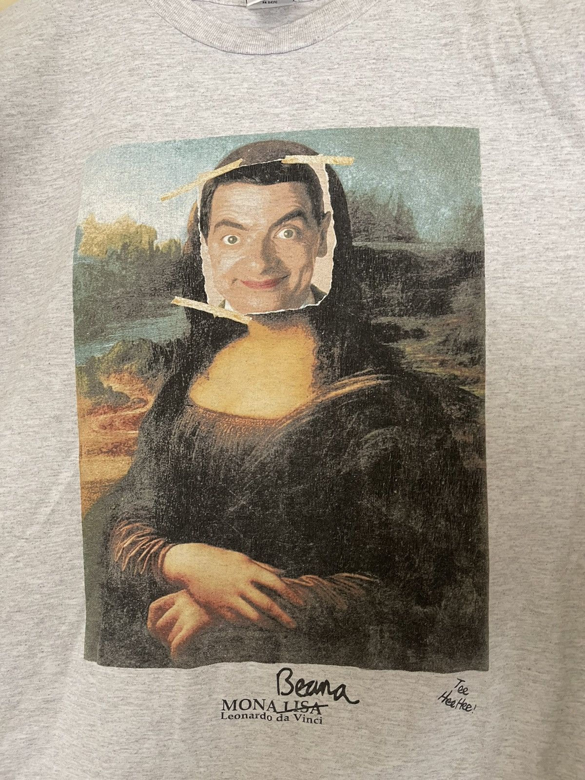Vintage Vintage 90's Mr. Bean Mona Beana Lisa Art Tee | Grailed