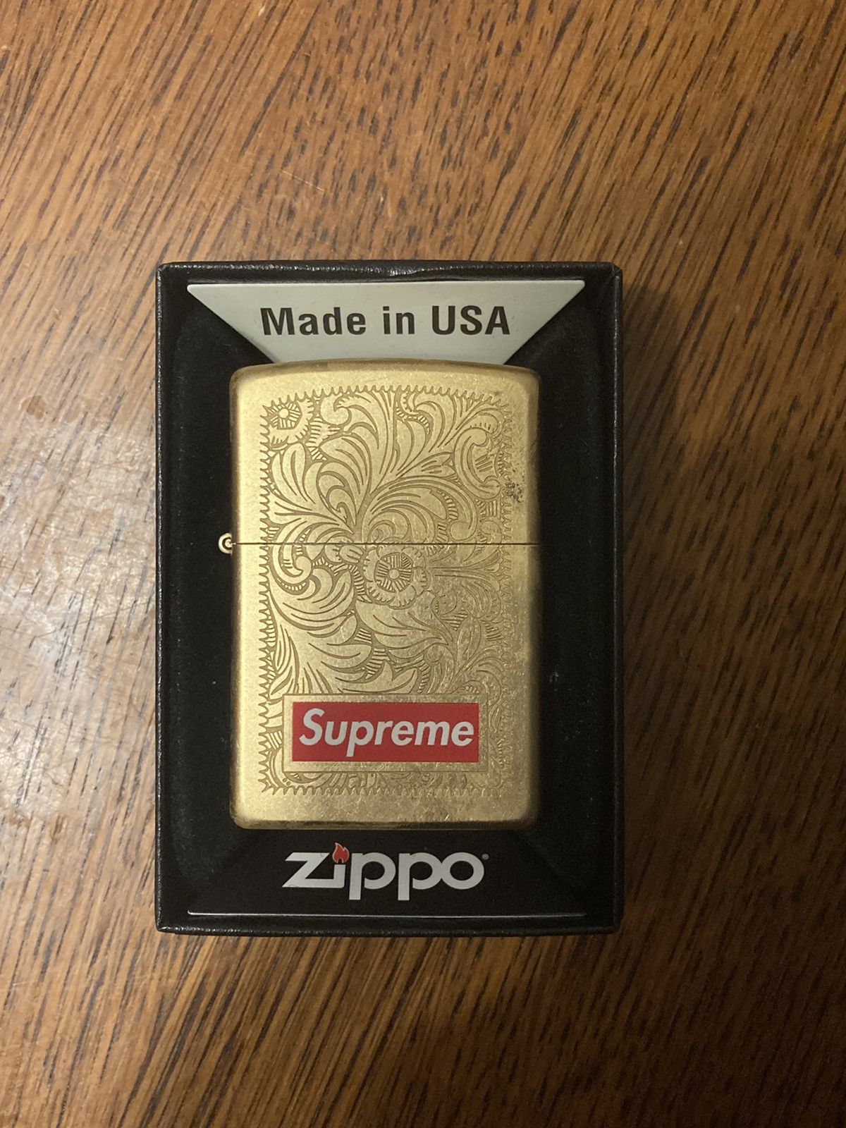 Supreme Supreme Engraved Brass Zippo USA | Grailed