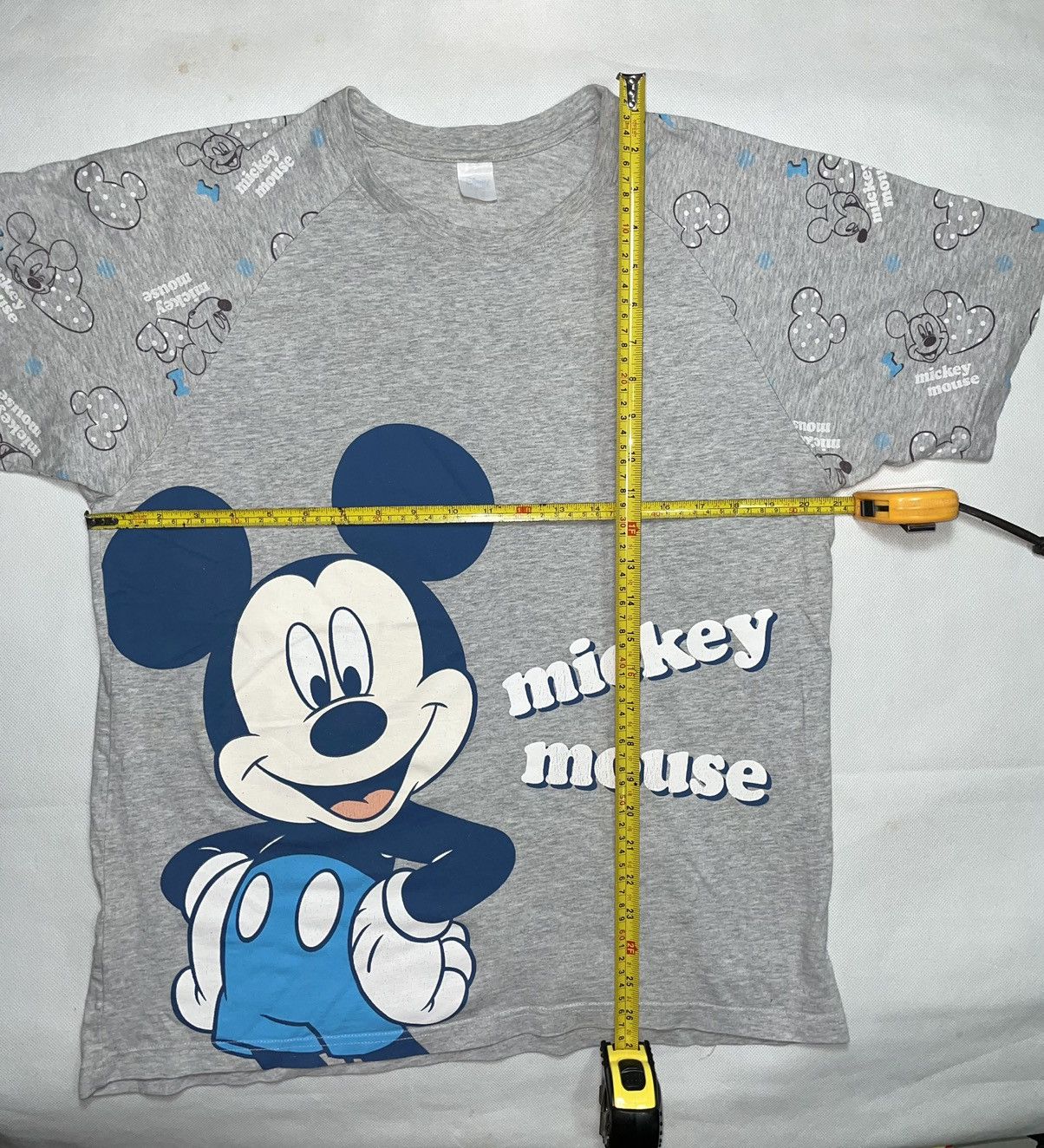 Disney × Mickey Mouse × Vintage Vintage Disney Mickey Mouse full print raglan shirt 90s off Size US M / EU 48-50 / 2 - 7 Thumbnail