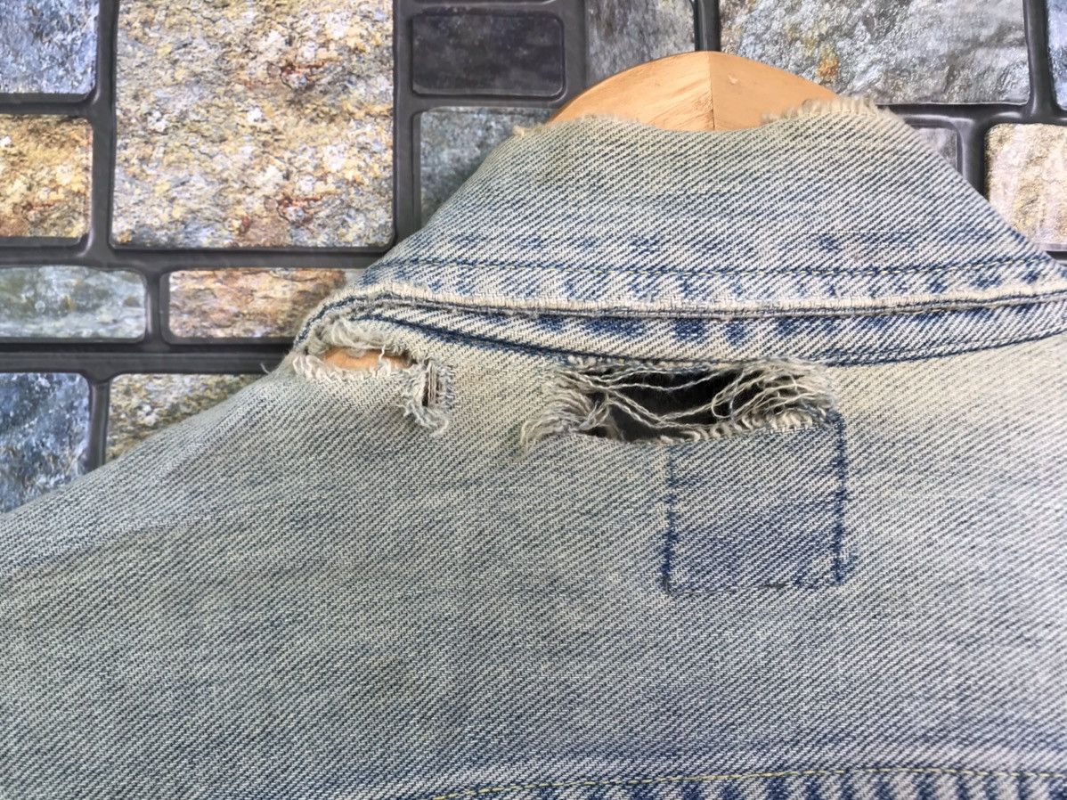 Lee × Levi's Vintage Clothing × Vintage Vintage LEE Rider Trashed Denim Jacket Size US S / EU 44-46 / 1 - 11 Thumbnail
