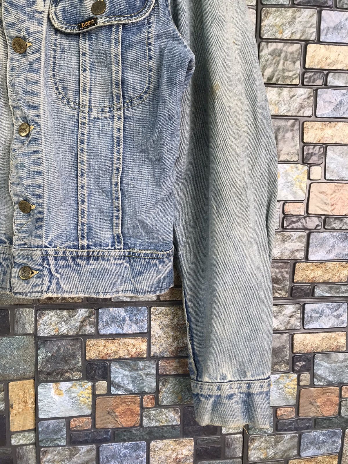 Lee × Levi's Vintage Clothing × Vintage Vintage LEE Rider Trashed Denim Jacket Size US S / EU 44-46 / 1 - 5 Thumbnail