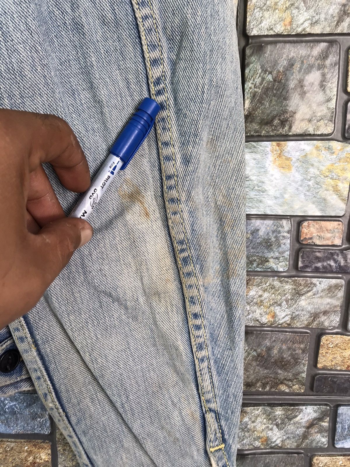 Lee × Levi's Vintage Clothing × Vintage Vintage LEE Rider Trashed Denim Jacket Size US S / EU 44-46 / 1 - 14 Thumbnail