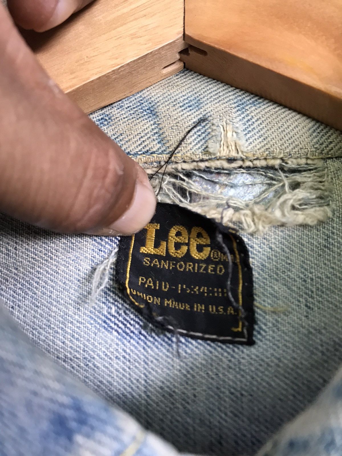 Lee × Levi's Vintage Clothing × Vintage Vintage LEE Rider Trashed Denim Jacket Size US S / EU 44-46 / 1 - 10 Thumbnail
