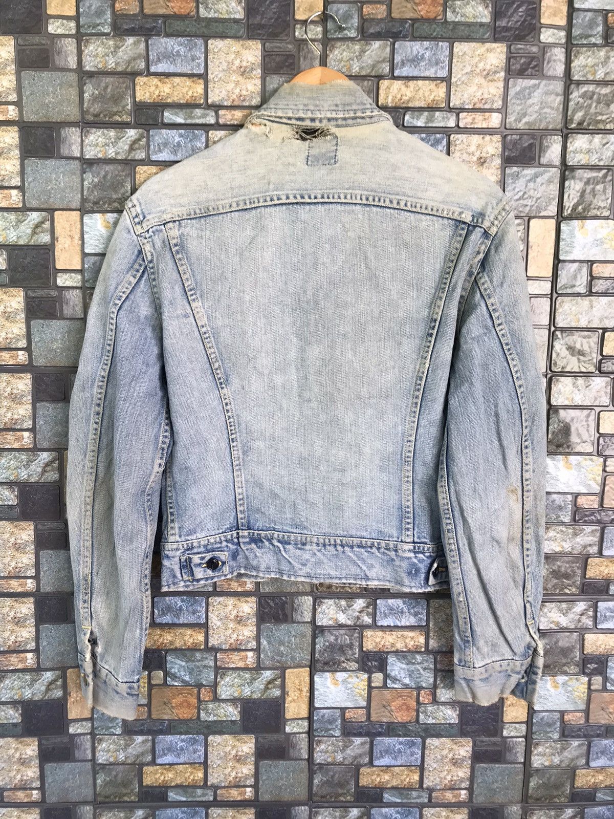 Lee × Levi's Vintage Clothing × Vintage Vintage LEE Rider Trashed Denim Jacket Size US S / EU 44-46 / 1 - 2 Thumbnail