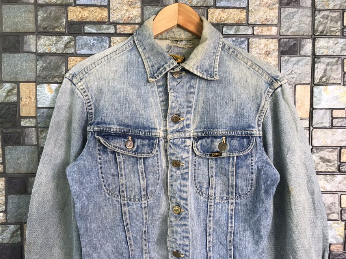 Lee × Levi's Vintage Clothing × Vintage Vintage LEE Rider Trashed Denim Jacket Size US S / EU 44-46 / 1 - 3 Thumbnail