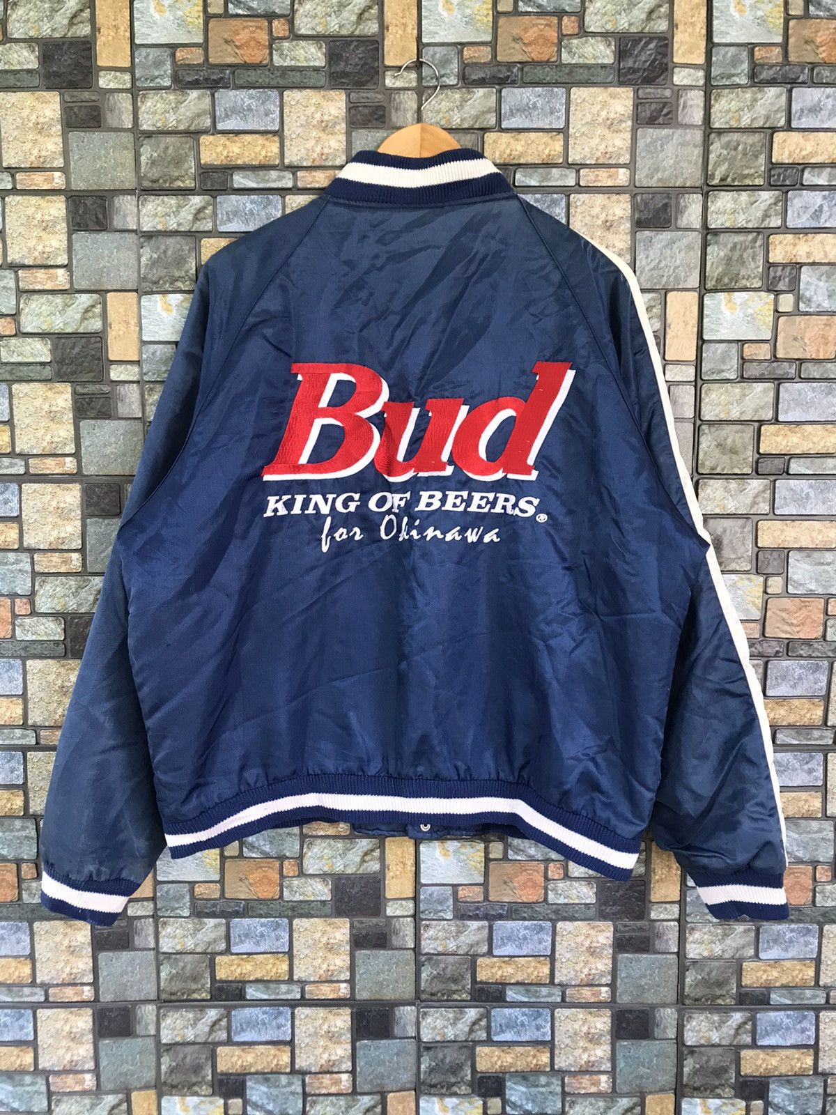 Budweiser × Vintage Vintage Budweiser King Of Beer Varsity Jacket Size US L / EU 52-54 / 3 - 1 Thumbnail