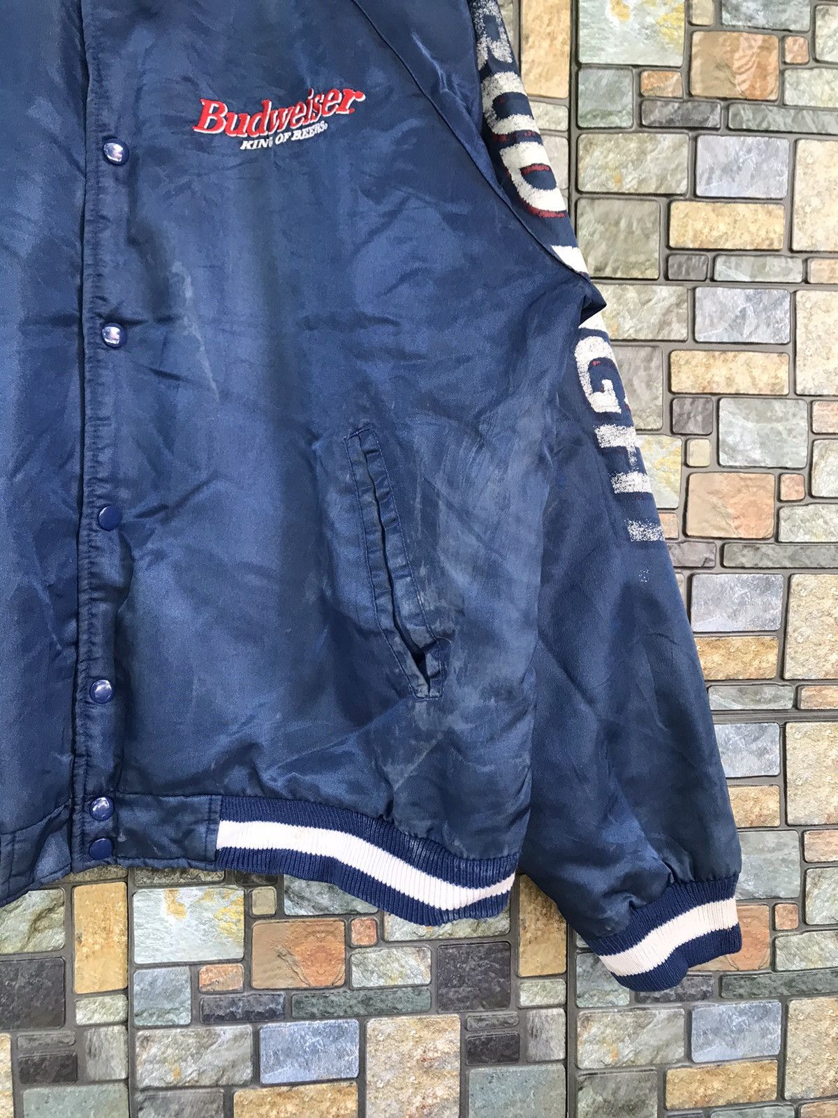 Budweiser × Vintage Vintage Budweiser King Of Beer Varsity Jacket Size US L / EU 52-54 / 3 - 6 Thumbnail