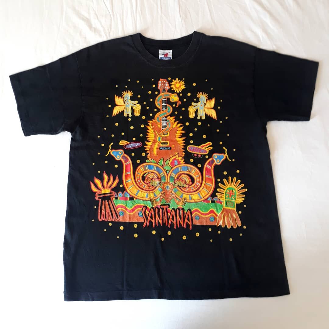 Band Tees × Vintage Vintage 1996 SANTANA BAND CARLOS SANTANA Size US XL / EU 56 / 4 - 1 Thumbnail