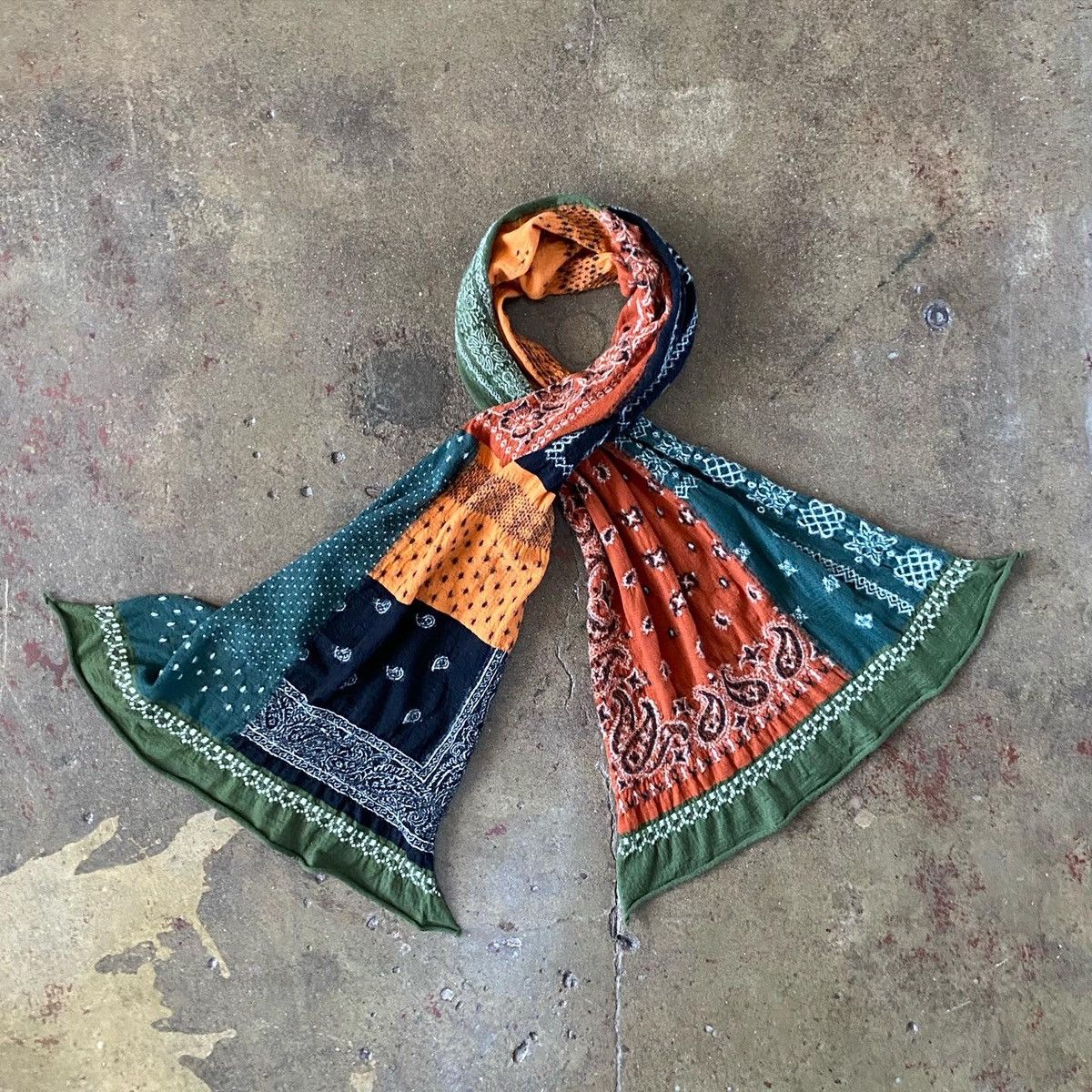 PEACE, Compressed Wool Scarf, Orange