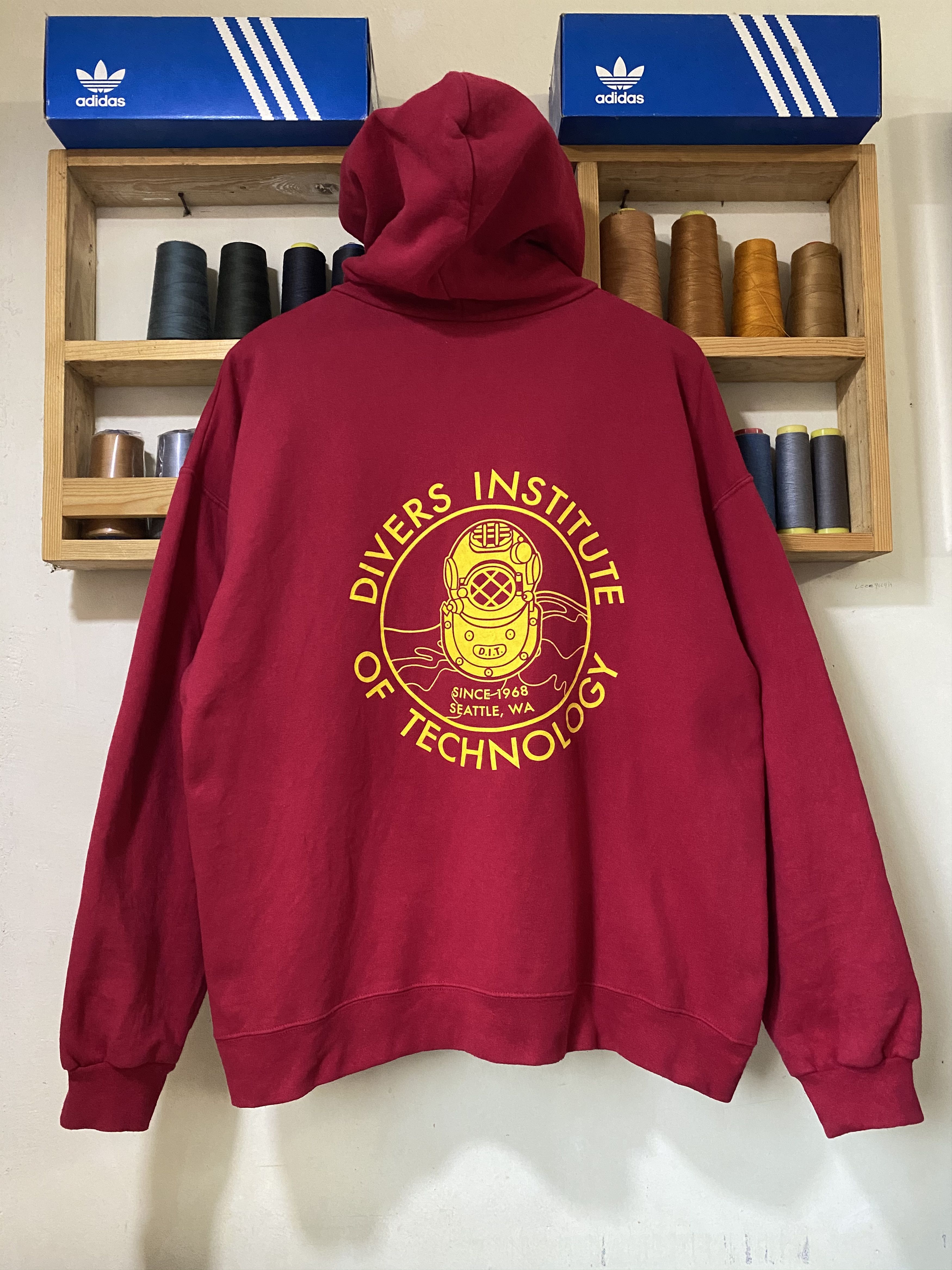 Vintage Vintage Hanes Divers Institute of Technology Hoodie Grailed