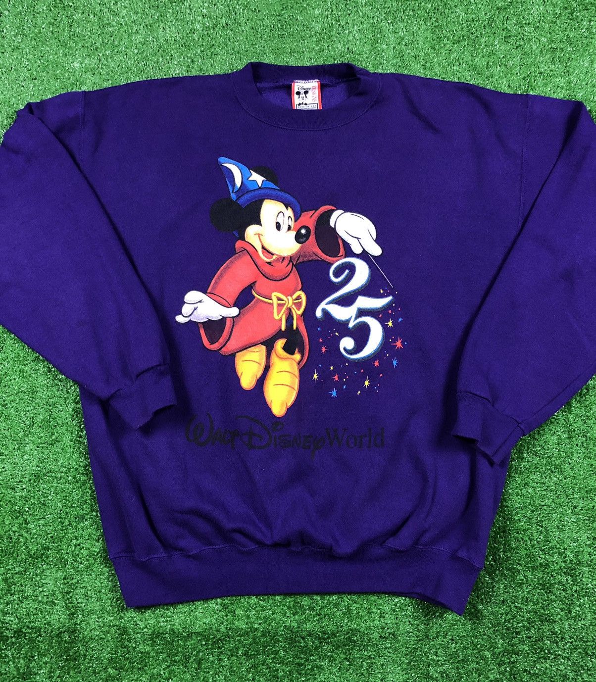 Disney Vintage Disney 25 Years Mickey Crewneck Sweatshirt Purple Size US XL / EU 56 / 4 - 1 Thumbnail