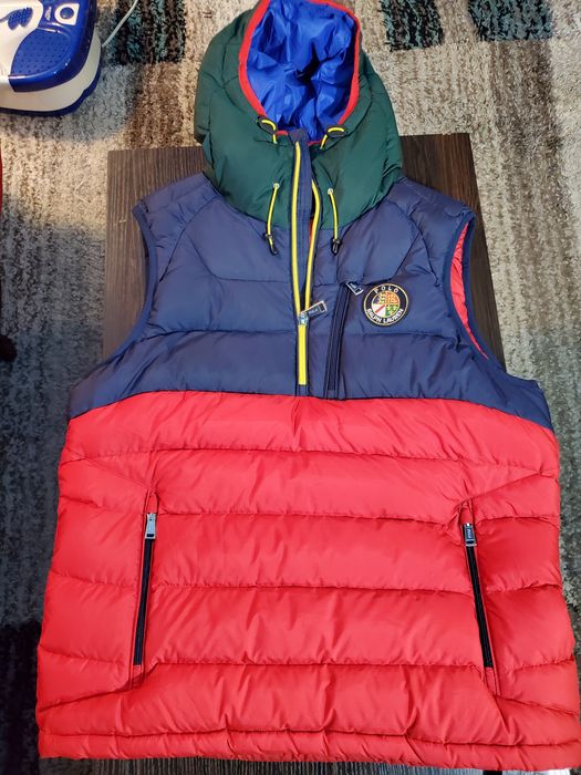 Polo hooded down sales vest