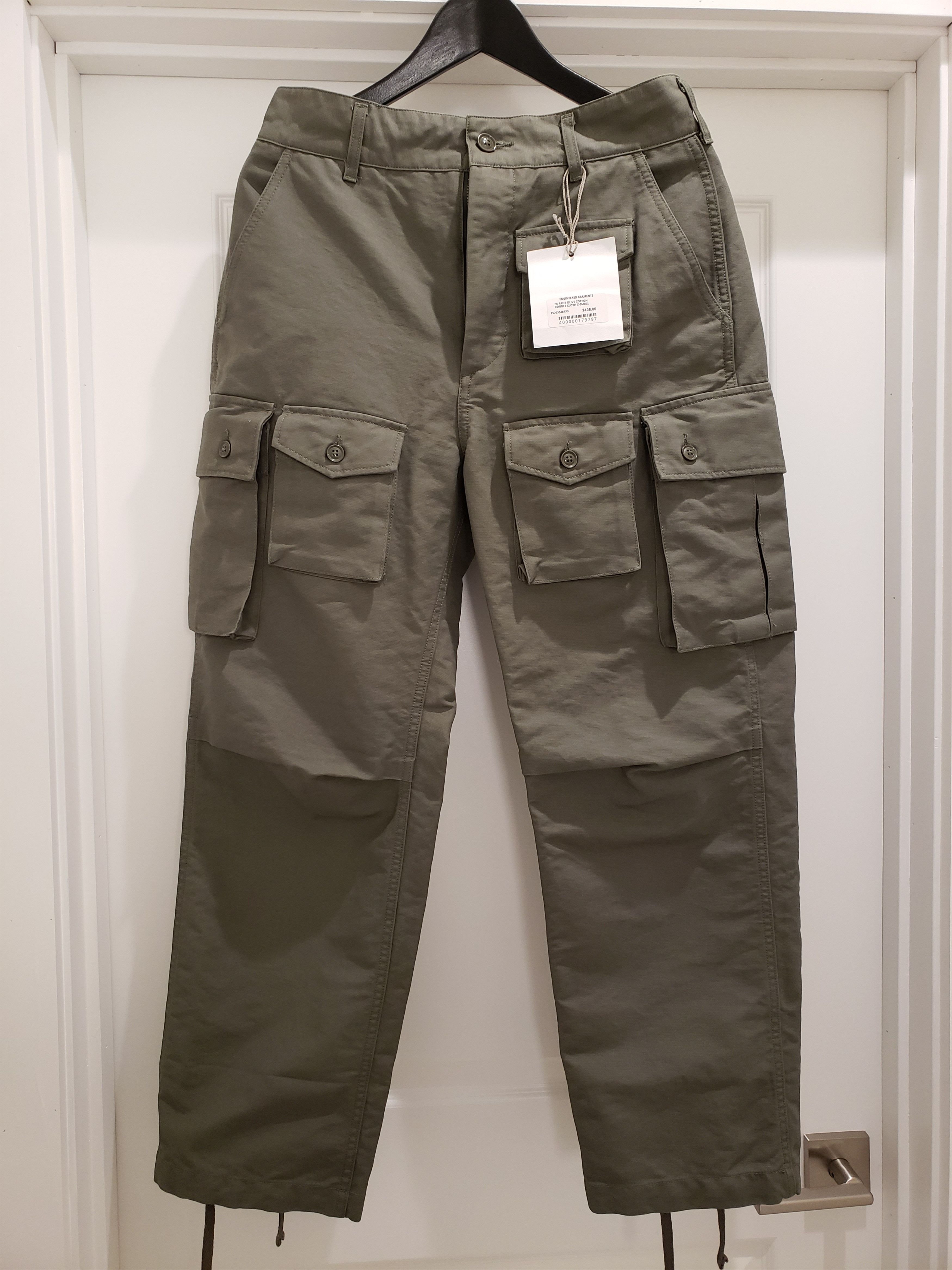 Engineered Garments Engineered Garments FA Pant Olive Cotton Double Cloth |  Grailed