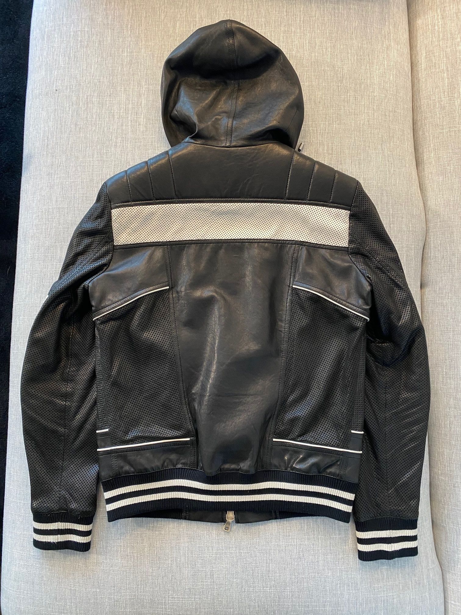Balmain Balmain colour-block hooded biker jacket Size US M / EU 48-50 / 2 - 3 Thumbnail