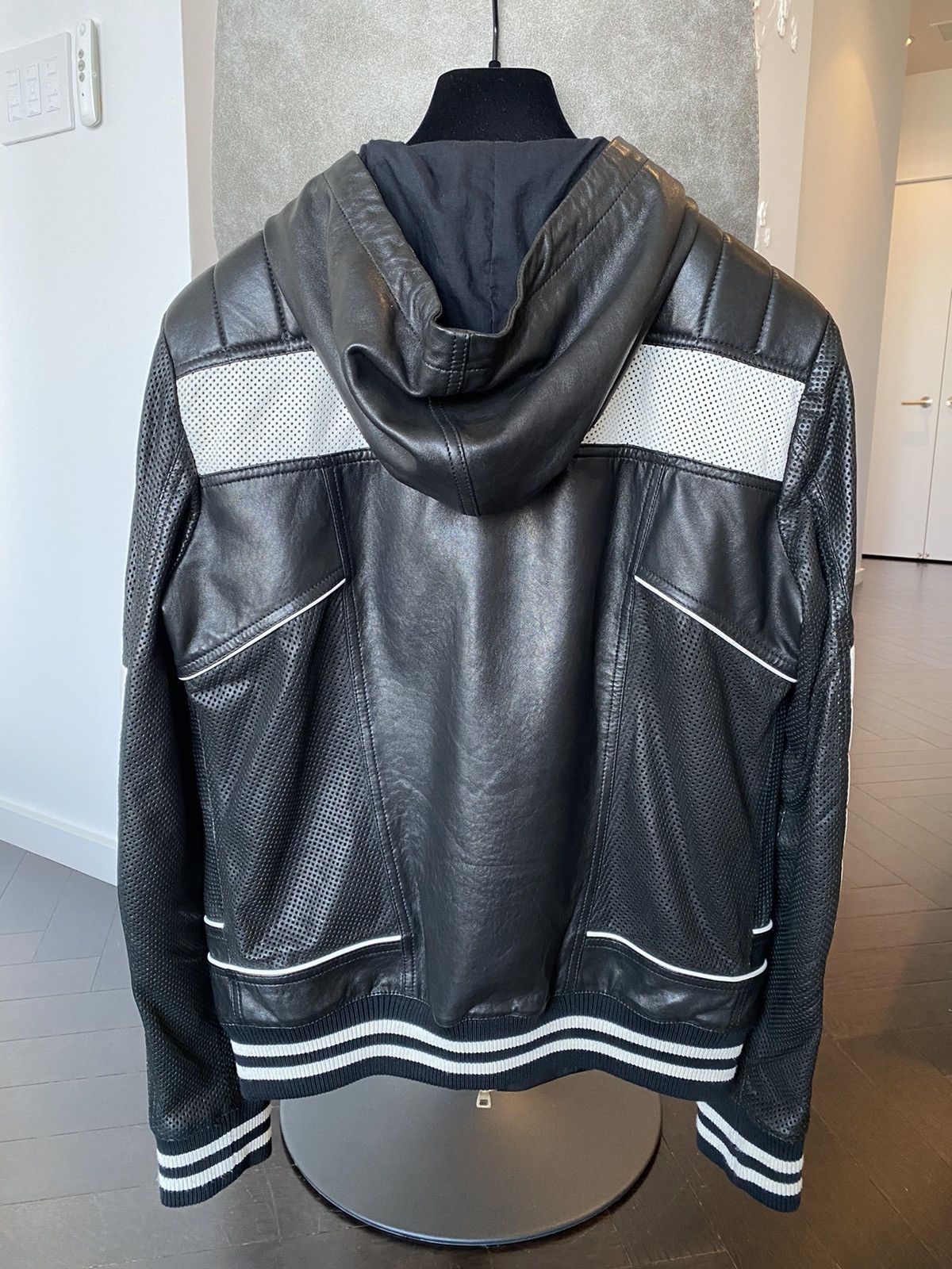 Balmain Balmain colour-block hooded biker jacket Size US M / EU 48-50 / 2 - 10 Thumbnail