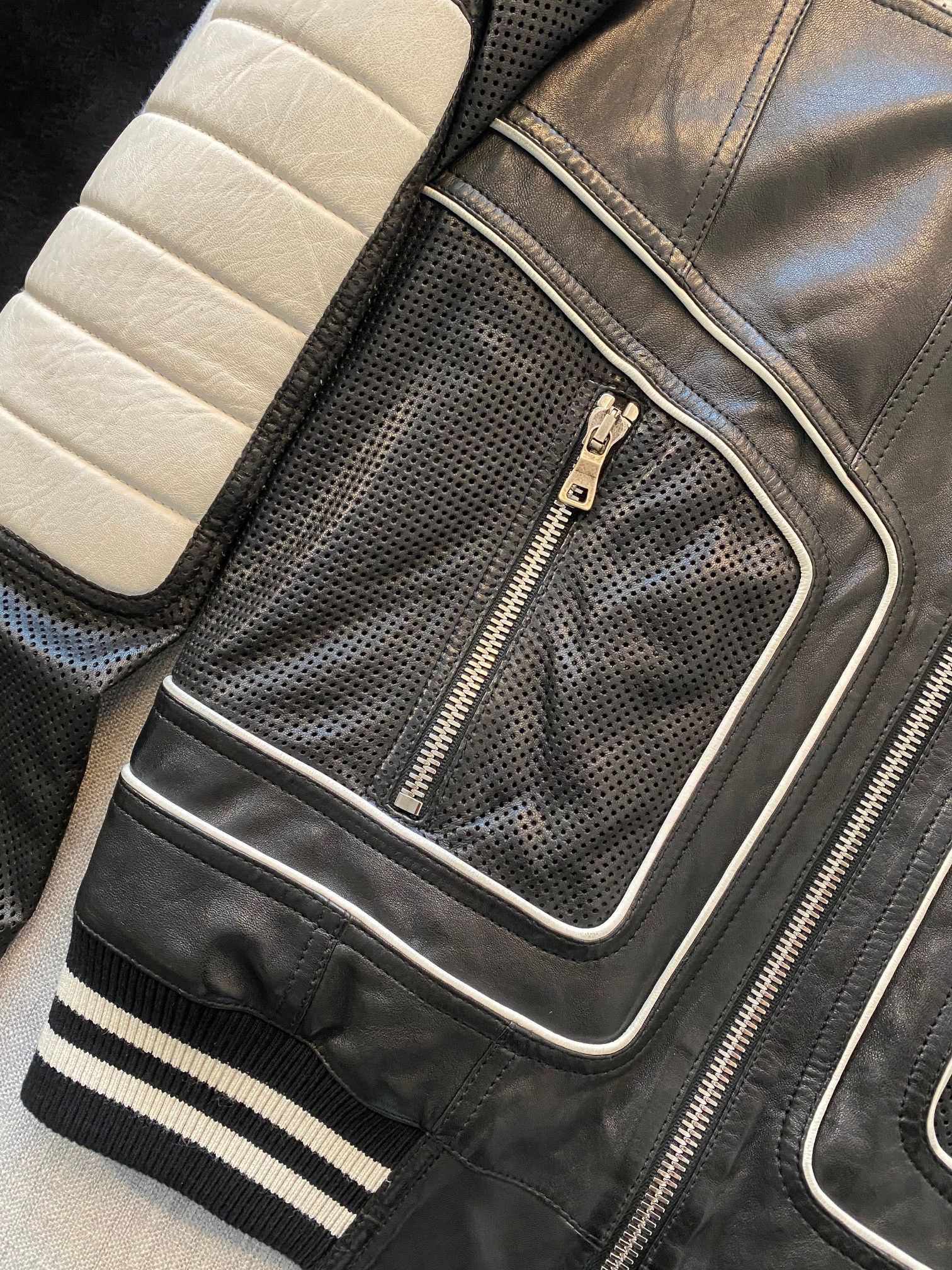 Balmain Balmain colour-block hooded biker jacket Size US M / EU 48-50 / 2 - 4 Thumbnail