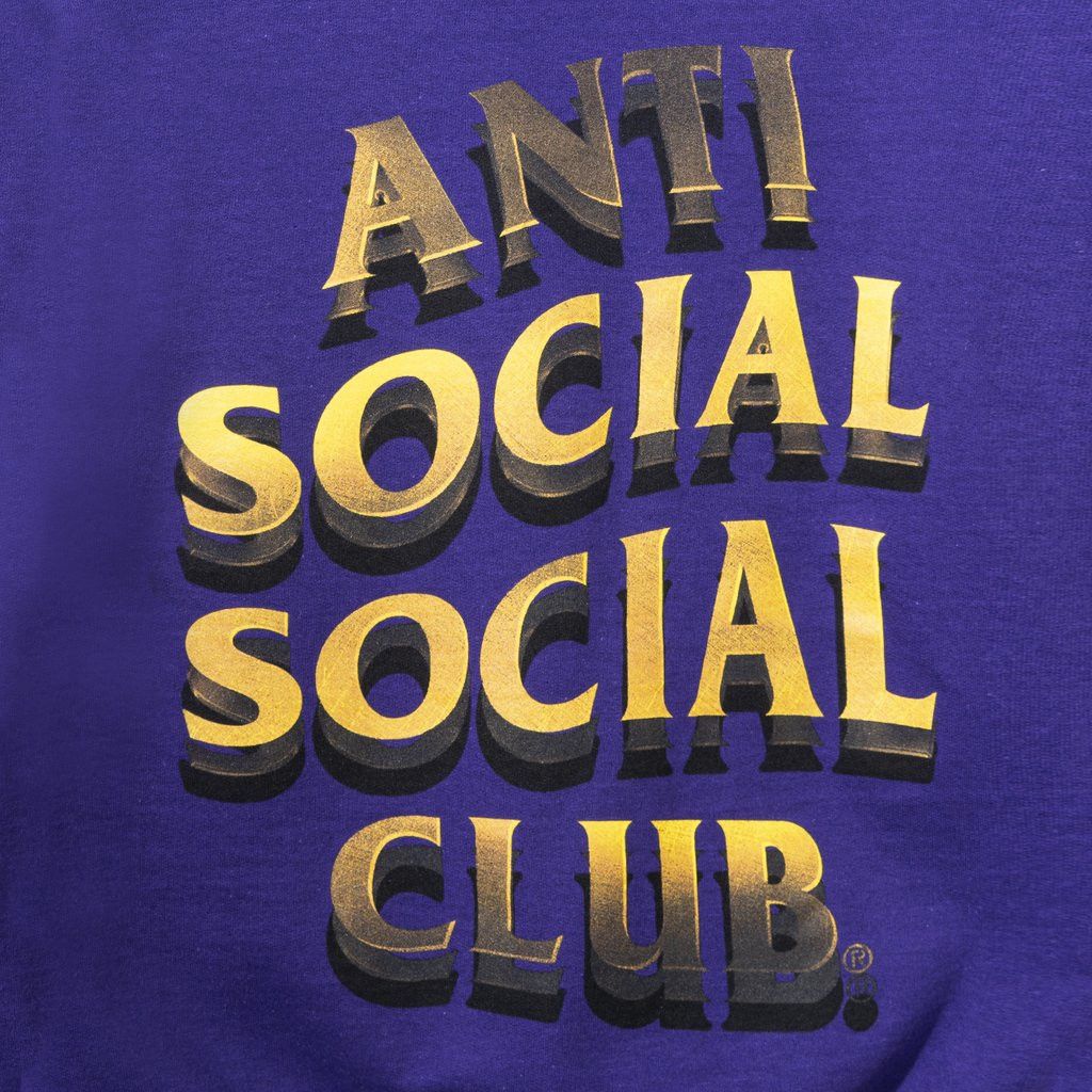 Anti Social Social Club DS ASSC Copper Yellow Logo 747K Purple Hoodie bape kith kaws Size US L / EU 52-54 / 3 - 3 Thumbnail
