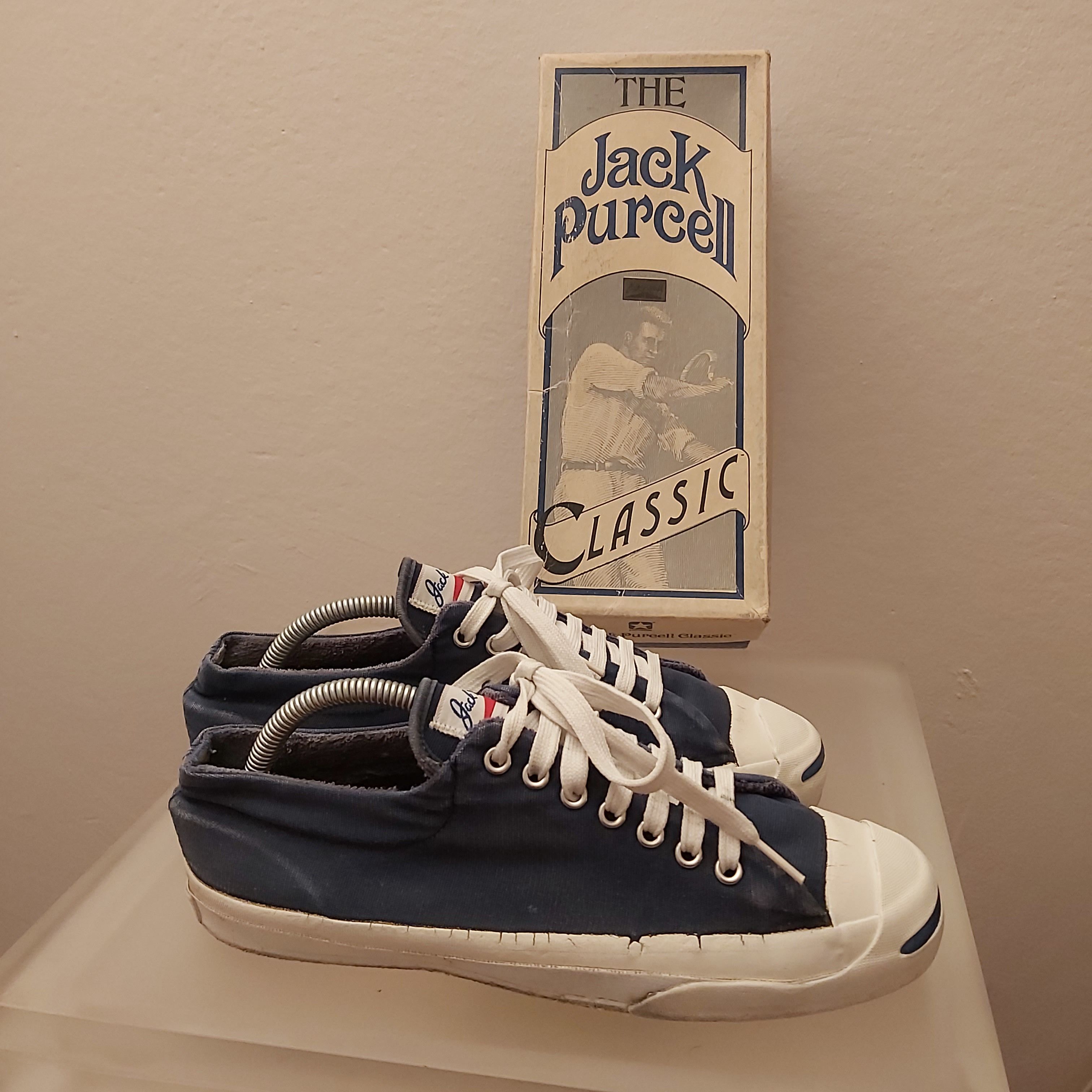 Converse × Vintage Converse Jack Purcell Navy Blue VNTG USA