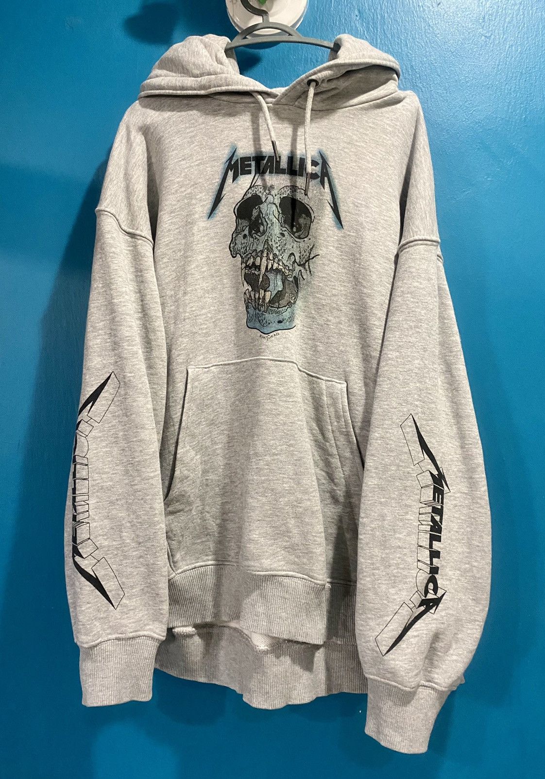 Grey metallica hoodie hotsell