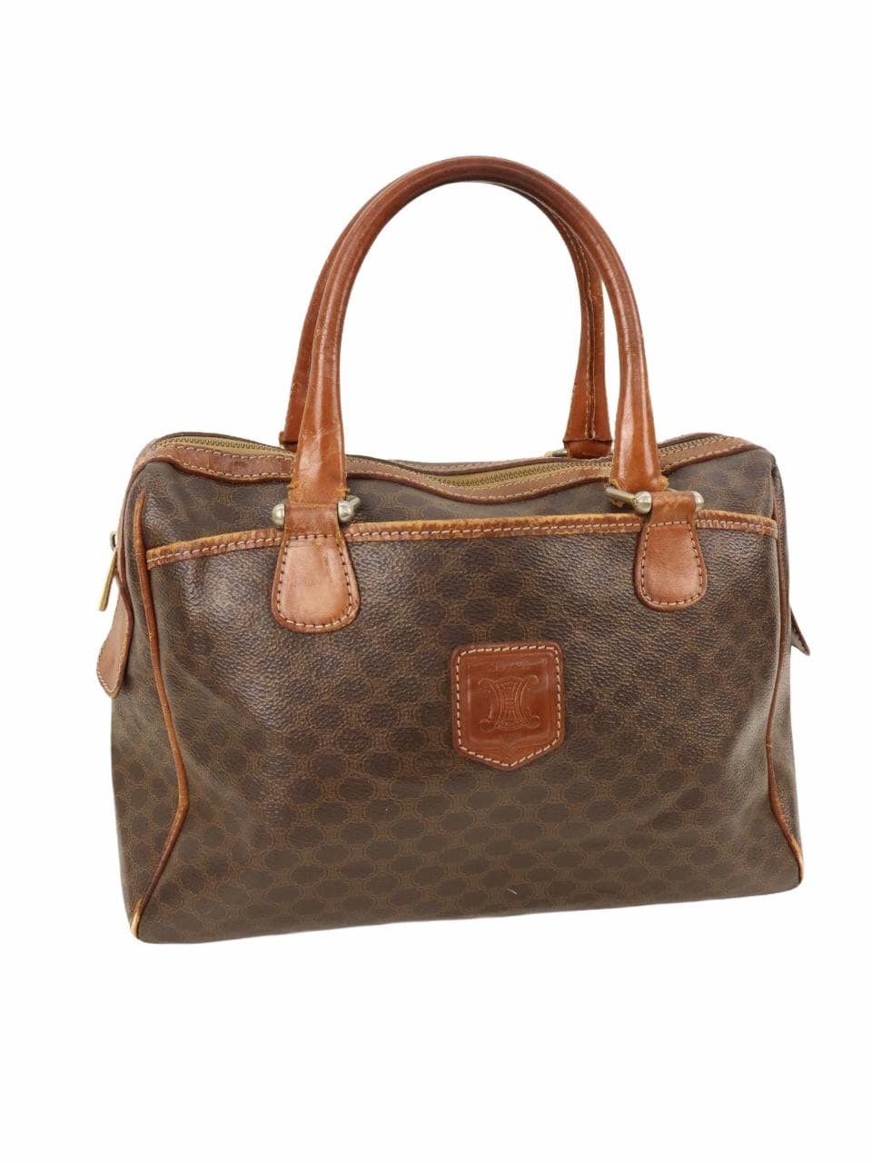 Celine Vtg 90's Macadam Celine Paris Mini Boston Ladies Handbag Size ONE SIZE - 3 Thumbnail