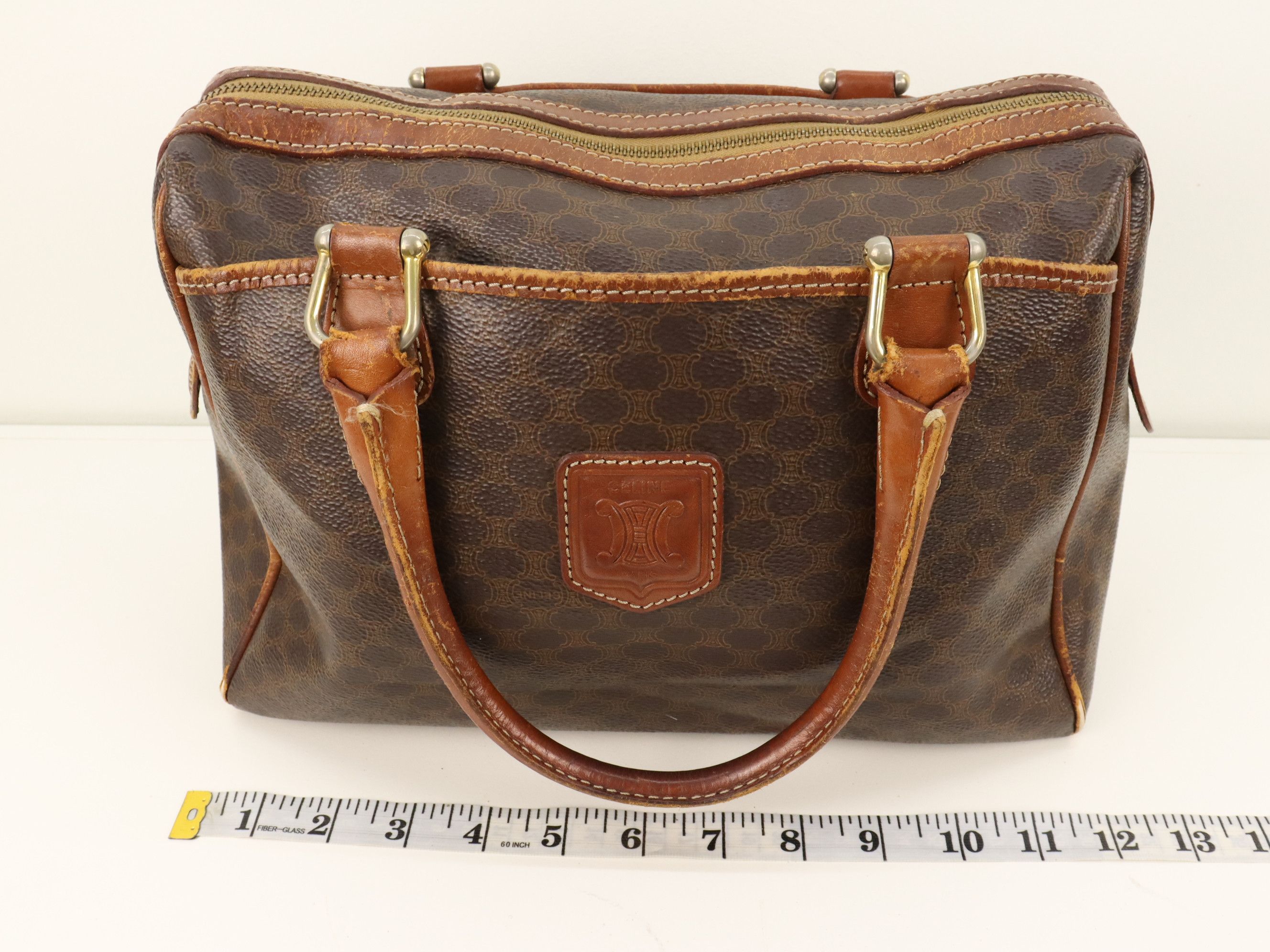 Celine Vtg 90's Macadam Celine Paris Mini Boston Ladies Handbag Size ONE SIZE - 15 Thumbnail
