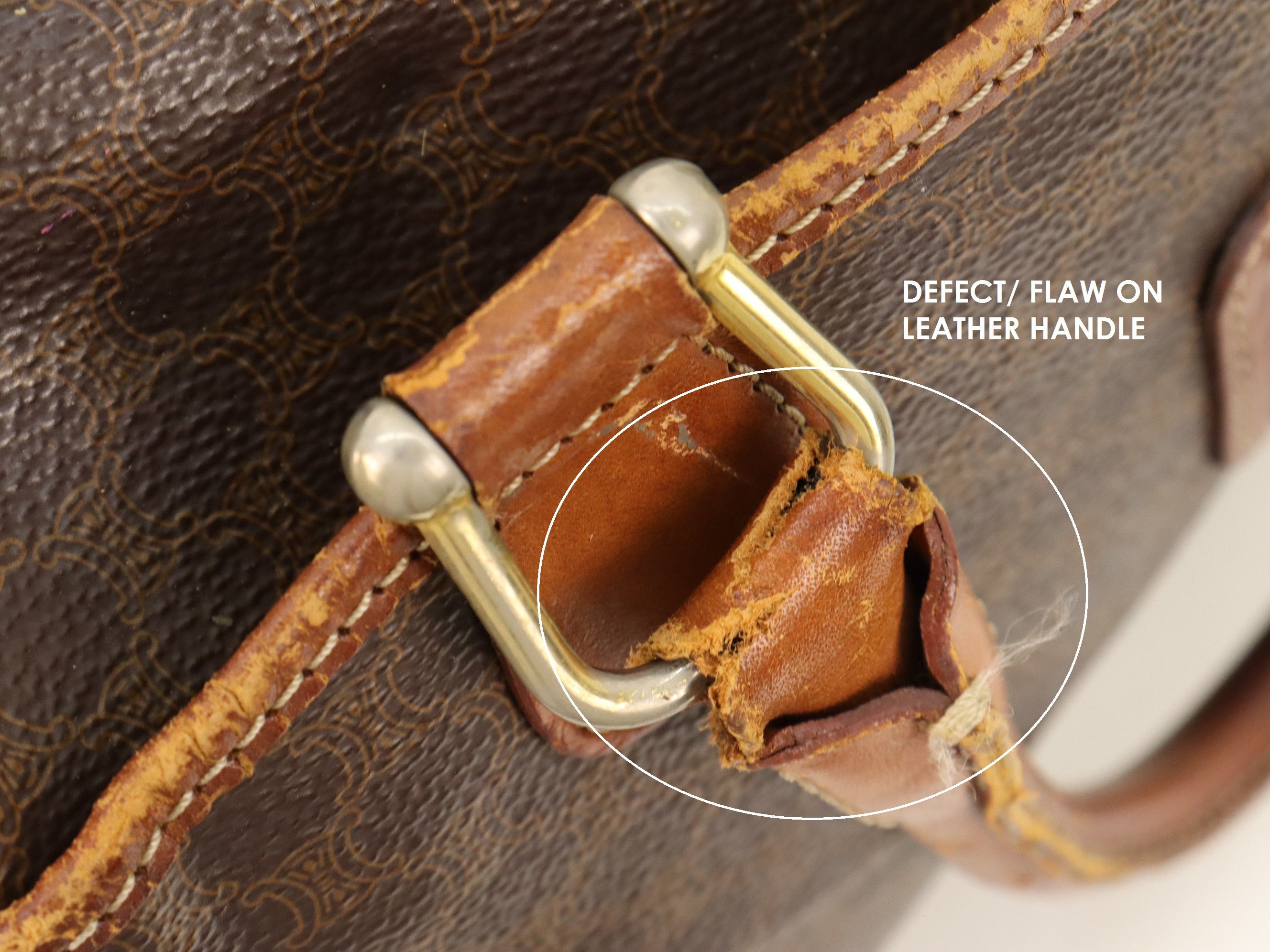 Celine Vtg 90's Macadam Celine Paris Mini Boston Ladies Handbag Size ONE SIZE - 9 Thumbnail