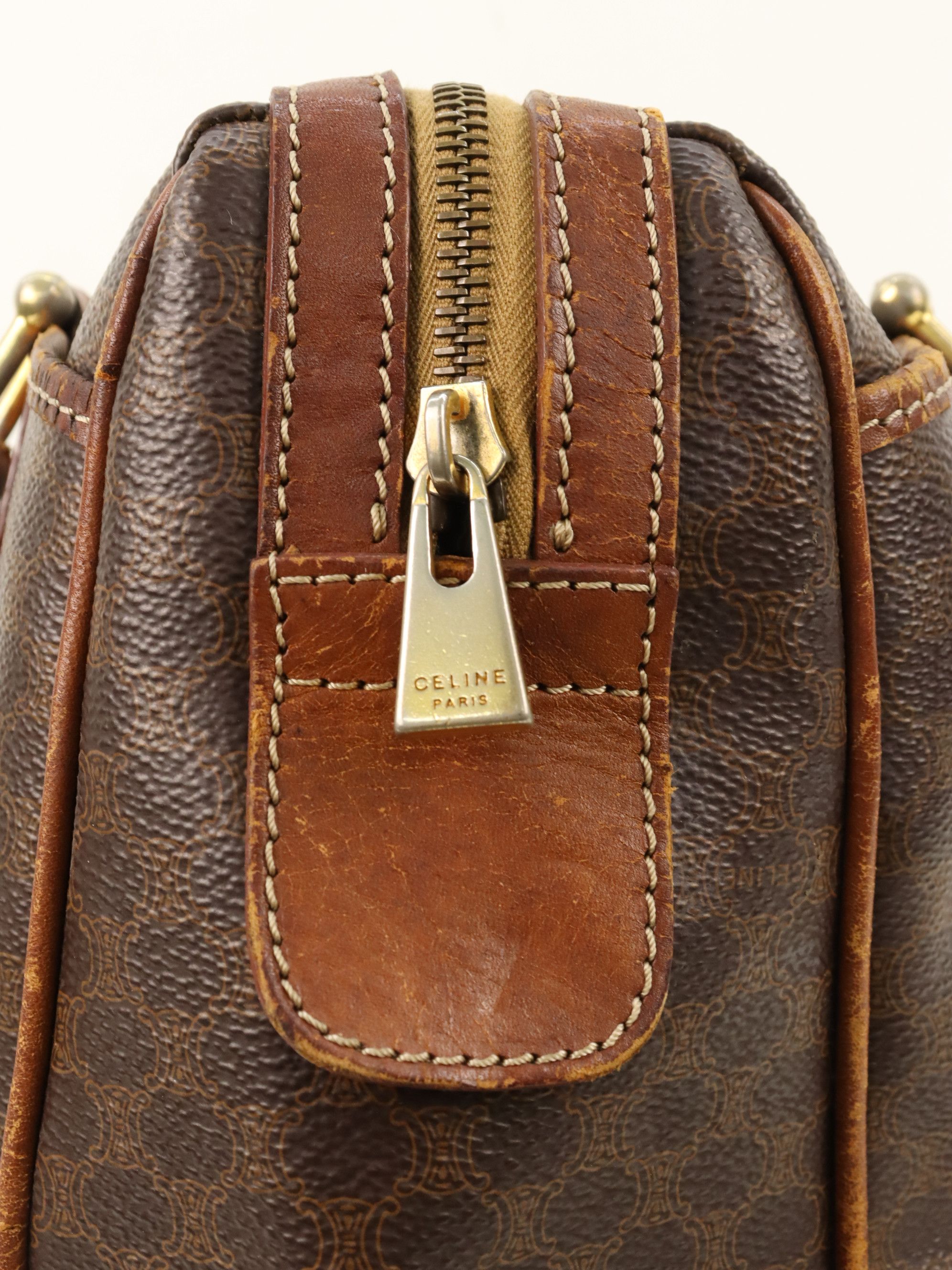 Celine Vtg 90's Macadam Celine Paris Mini Boston Ladies Handbag Size ONE SIZE - 8 Thumbnail