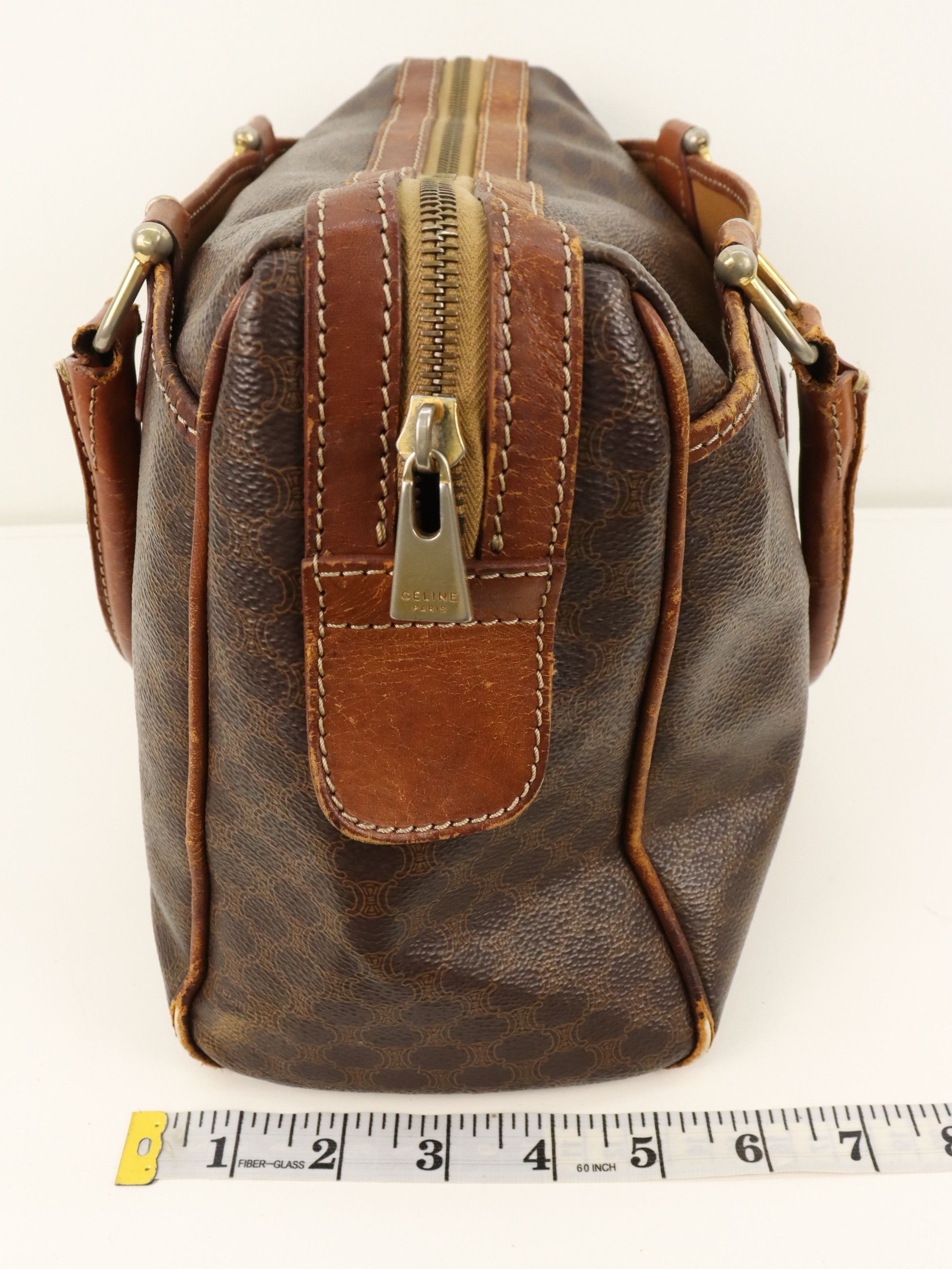 Celine Vtg 90's Macadam Celine Paris Mini Boston Ladies Handbag Size ONE SIZE - 16 Thumbnail