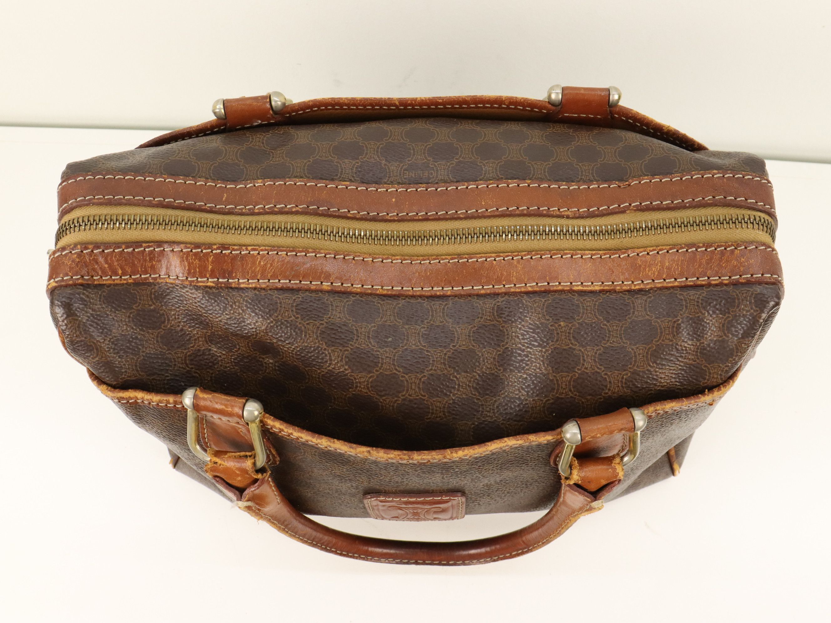 Celine Vtg 90's Macadam Celine Paris Mini Boston Ladies Handbag Size ONE SIZE - 14 Thumbnail