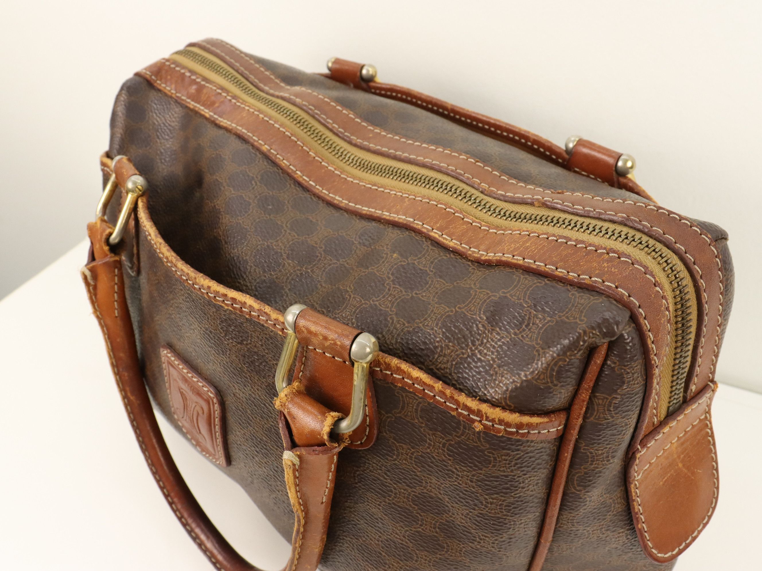 Celine Vtg 90's Macadam Celine Paris Mini Boston Ladies Handbag Size ONE SIZE - 13 Thumbnail