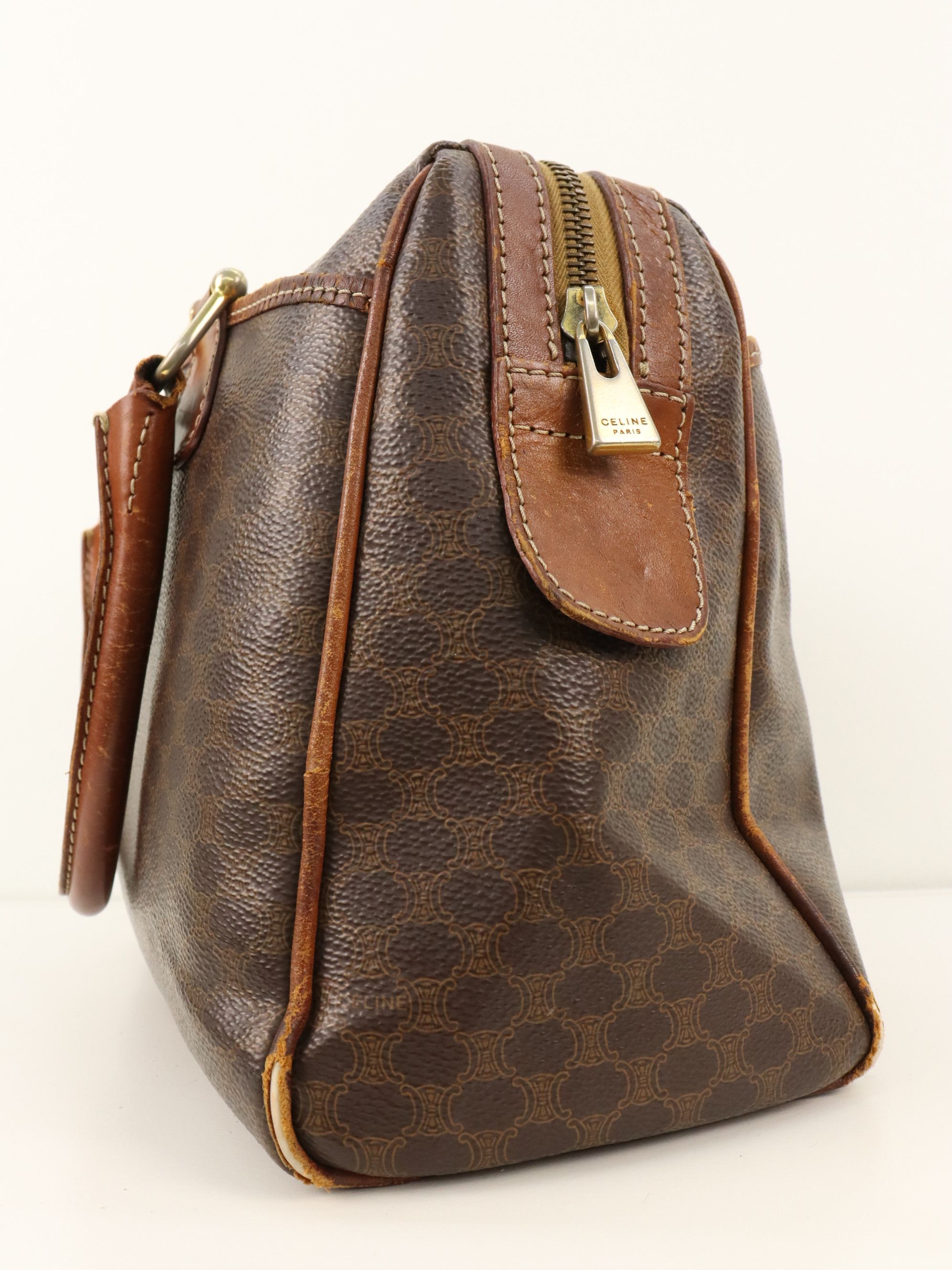 Celine Vtg 90's Macadam Celine Paris Mini Boston Ladies Handbag Size ONE SIZE - 10 Thumbnail