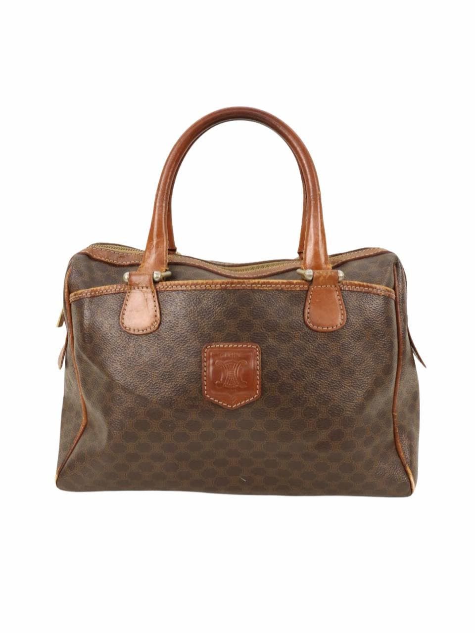 Vtg 90's Macadam Celine Paris Mini Boston Ladies Handbag