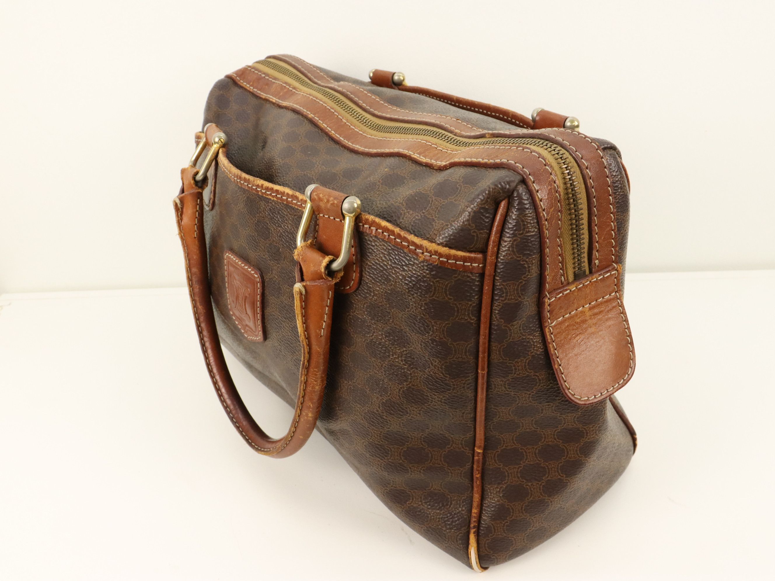 Celine Vtg 90's Macadam Celine Paris Mini Boston Ladies Handbag Size ONE SIZE - 4 Thumbnail