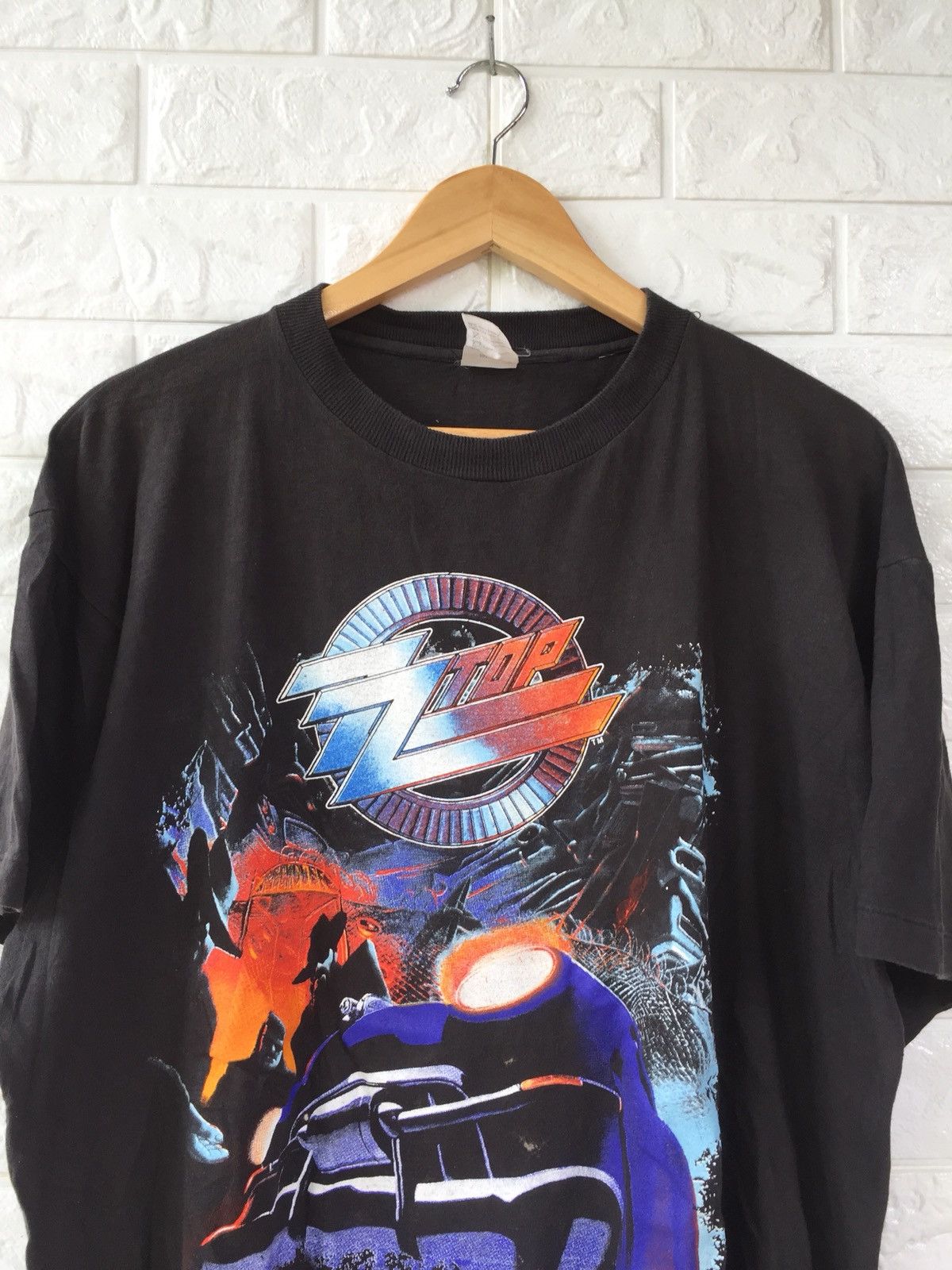 Band Tees × Vintage Vintage ZZ TOP Band Shirt Recycler Tour 1991 Tee Size US XL / EU 56 / 4 - 3 Thumbnail