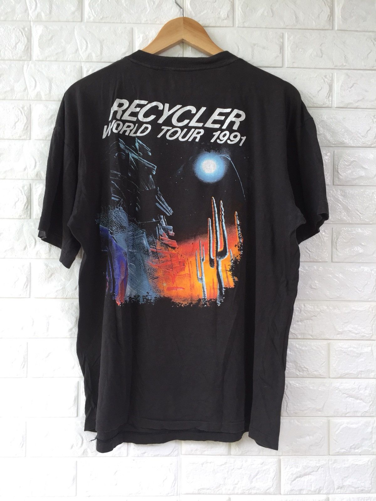 Band Tees × Vintage Vintage ZZ TOP Band Shirt Recycler Tour 1991 Tee Size US XL / EU 56 / 4 - 7 Thumbnail