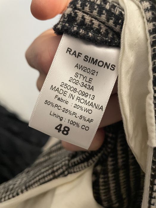 Raf Simons raf simons checked pants | Grailed