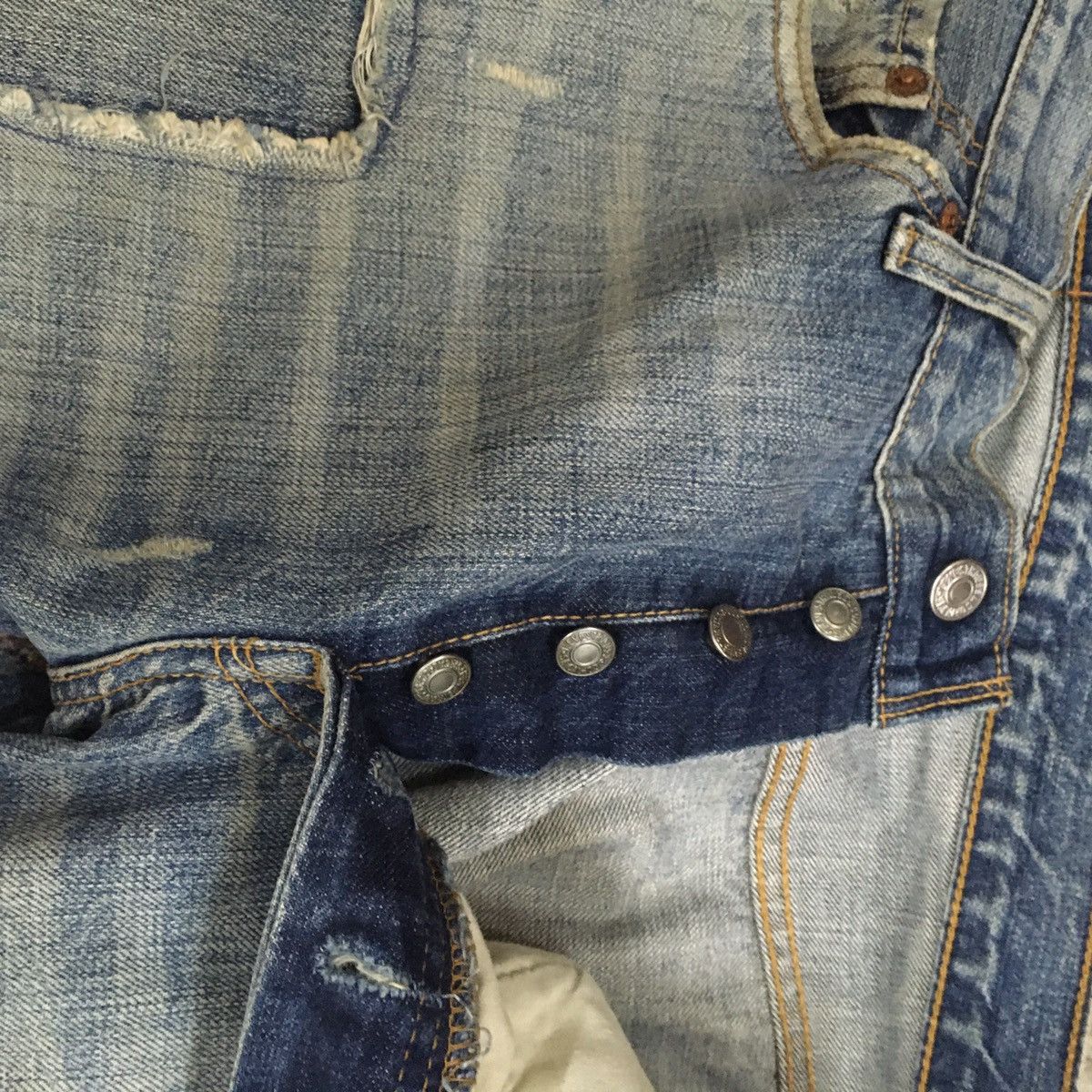 Levi's Vintage Levi’s 501 Patchwork And Distressed Denim Jeans Size US 30 / EU 46 - 3 Thumbnail