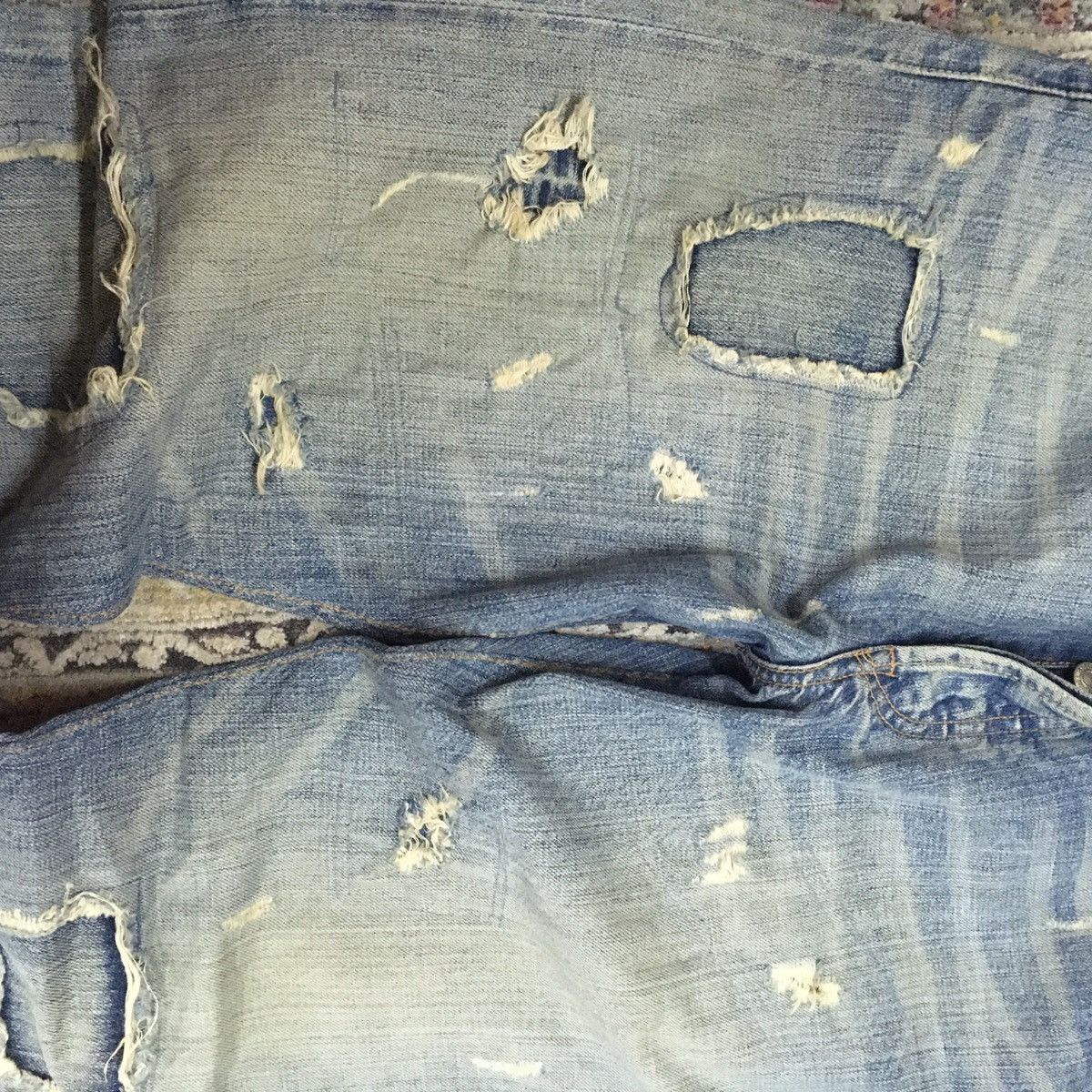 Levi's Vintage Levi’s 501 Patchwork And Distressed Denim Jeans Size US 30 / EU 46 - 4 Thumbnail