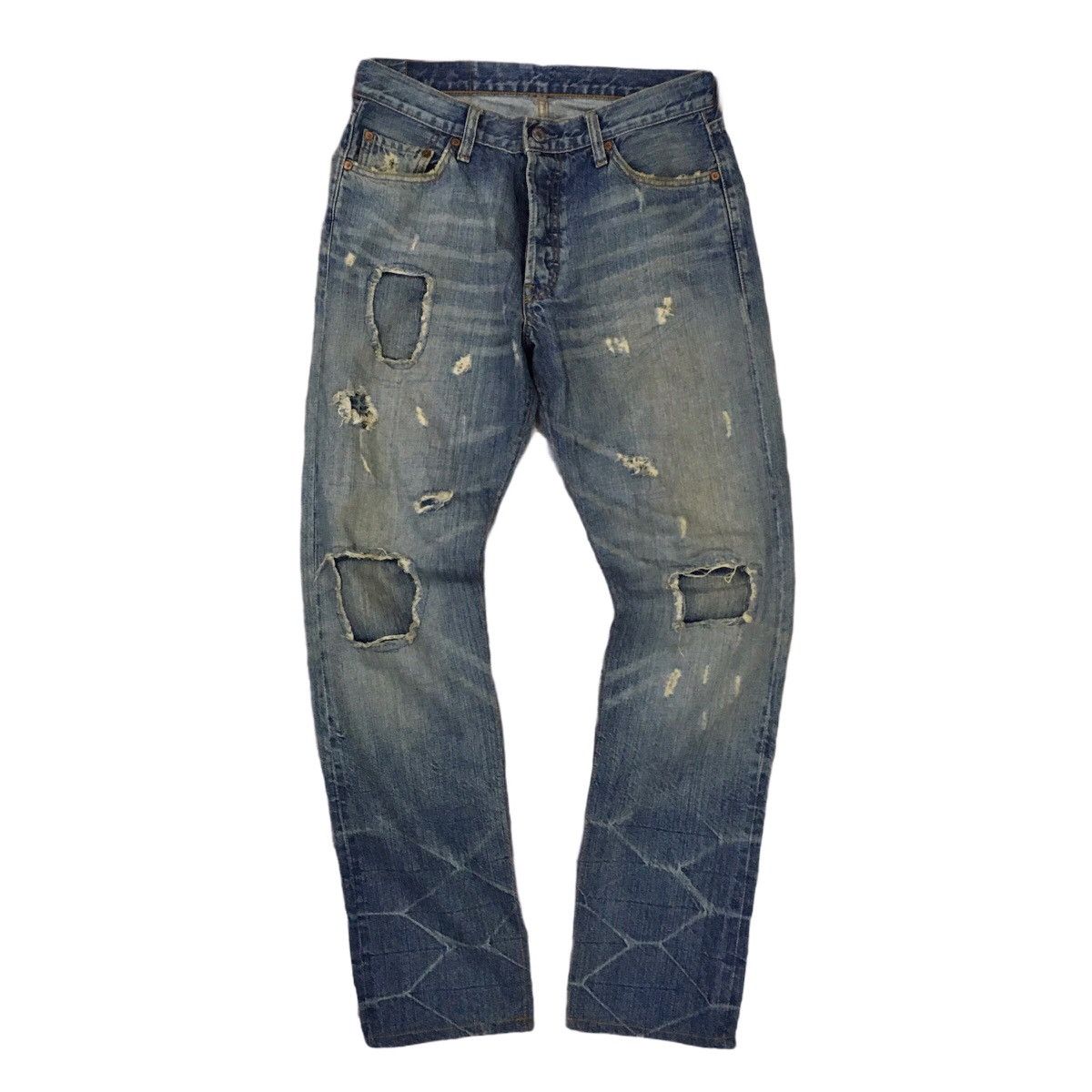 Levi's Vintage Levi’s 501 Patchwork And Distressed Denim Jeans Size US 30 / EU 46 - 1 Thumbnail